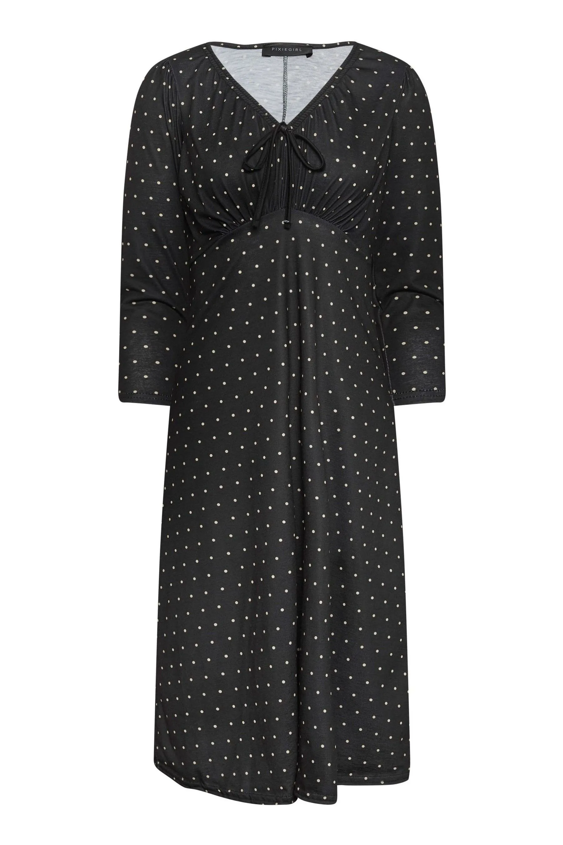 PixieGirl Petite - Abito midi con scollo a V e allacciatura frontale