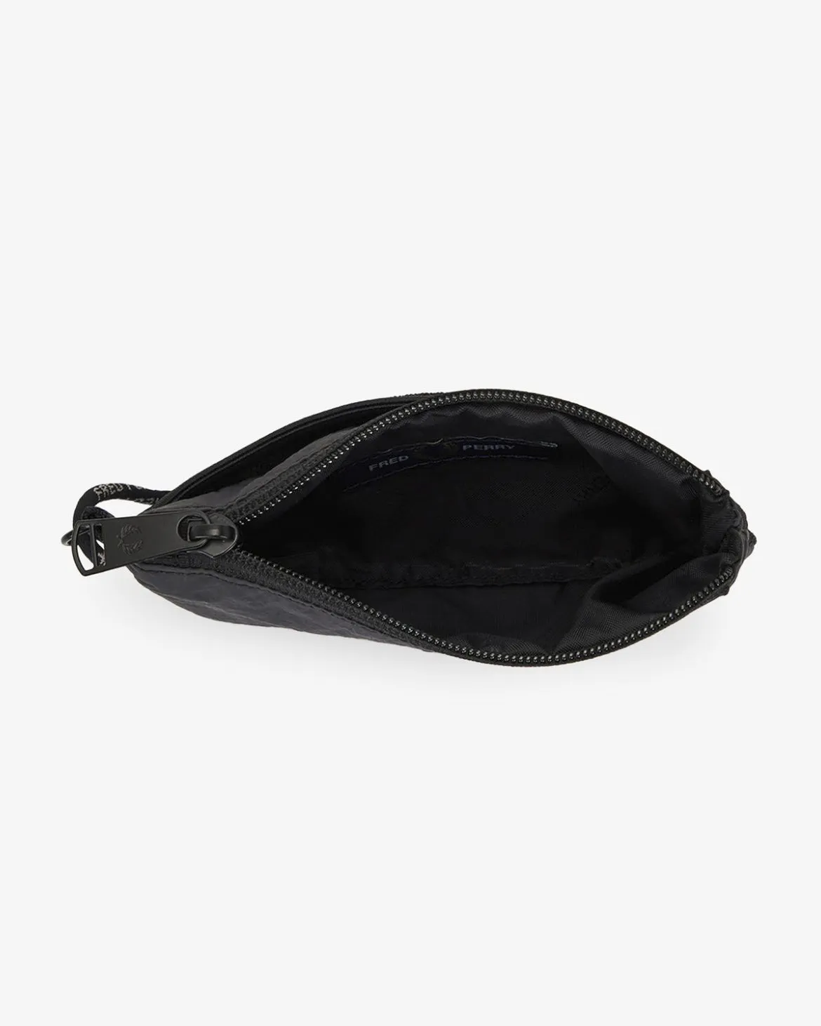 Pochette antracite in nylon crinkle con cordino
