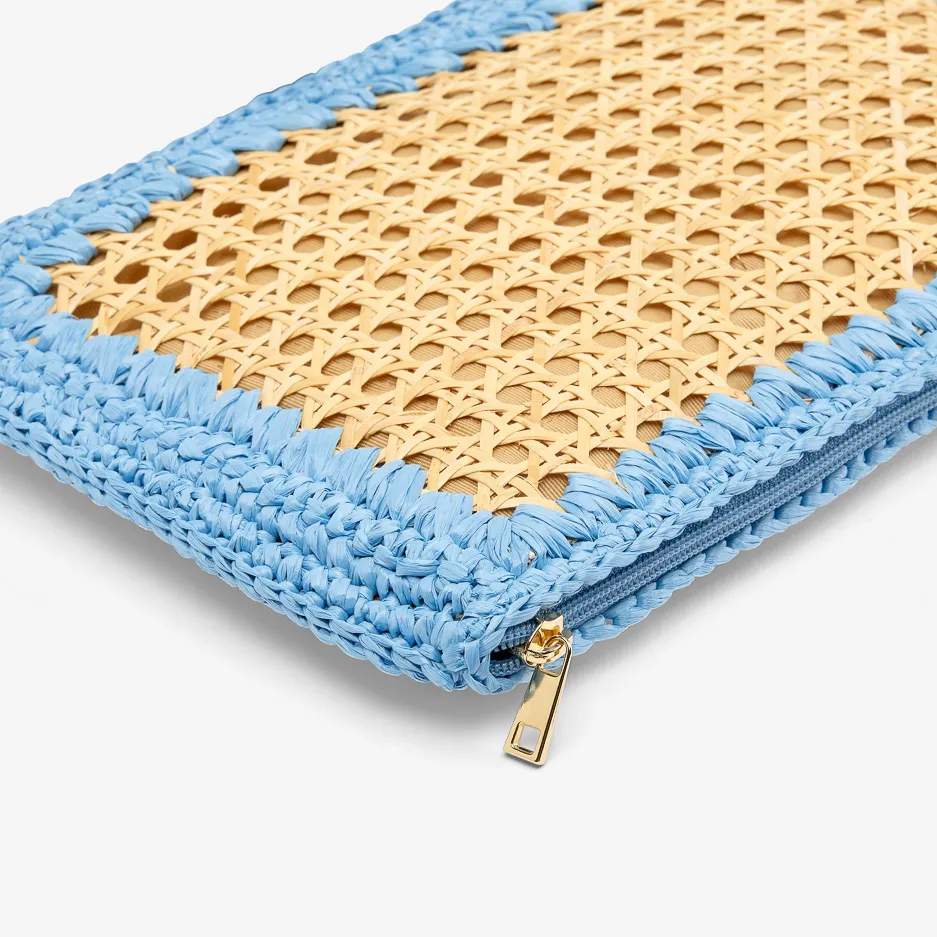 Pochette Jeans in Paglia
