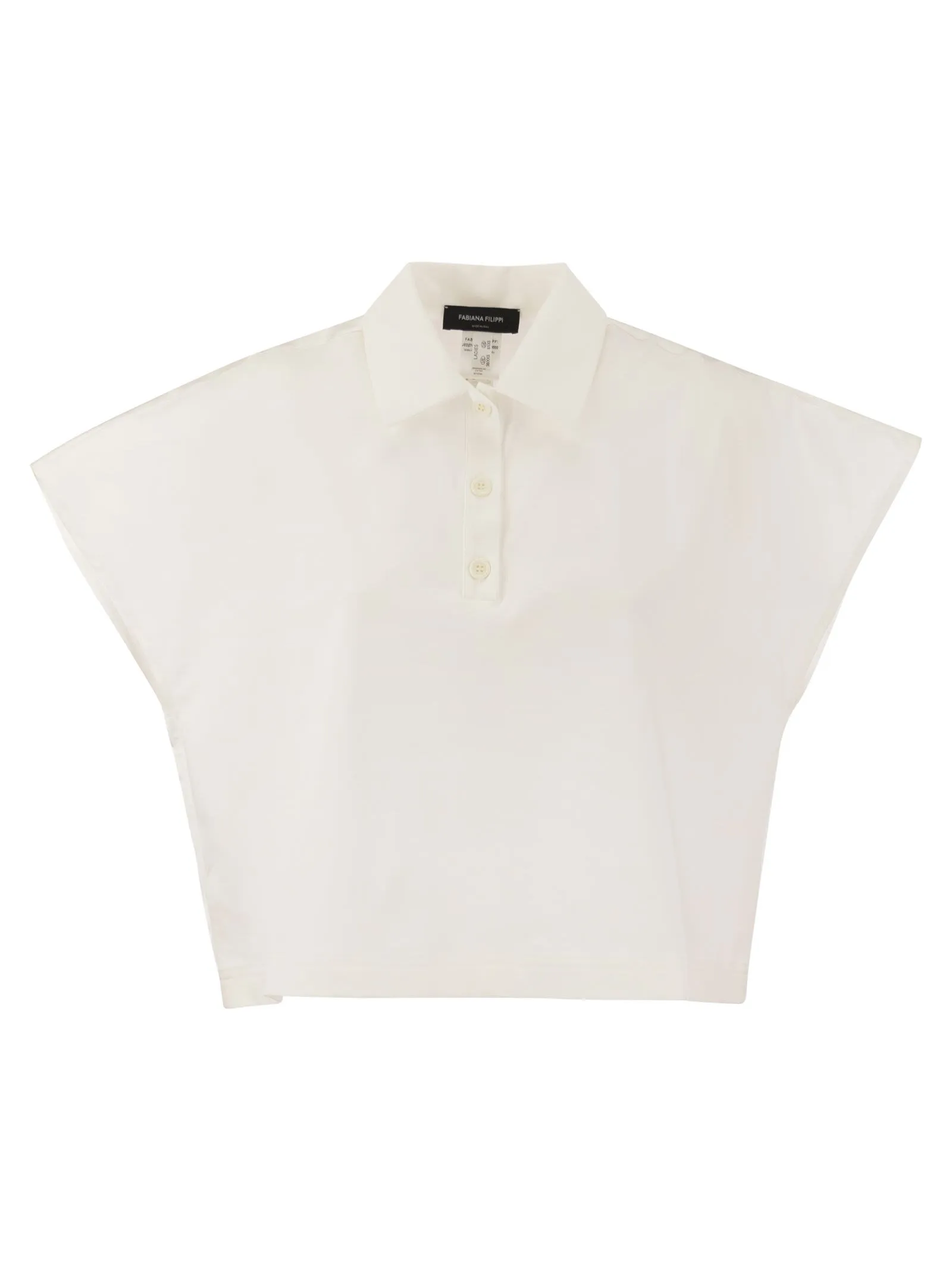 Polo cropped in cotone
