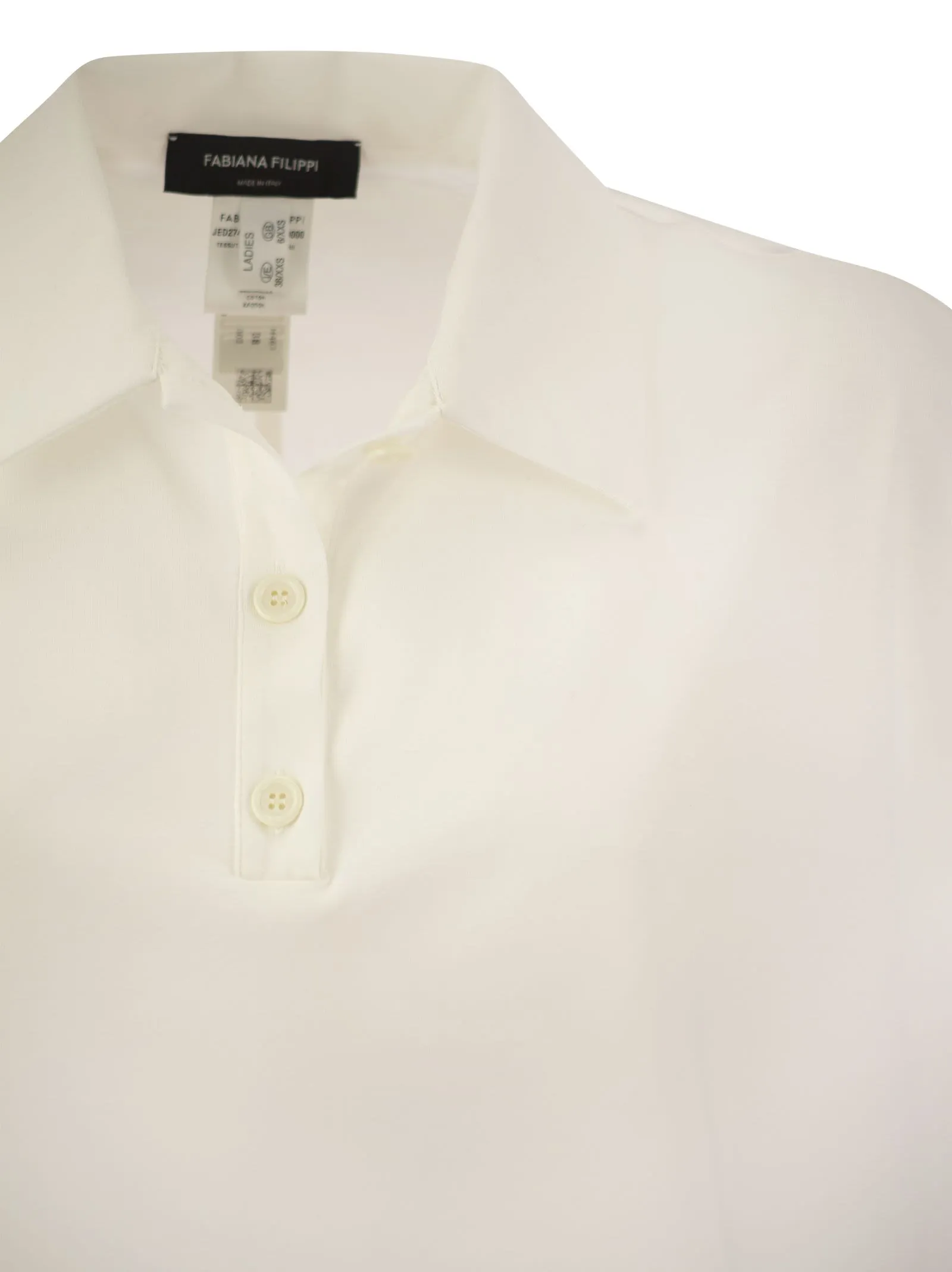Polo cropped in cotone