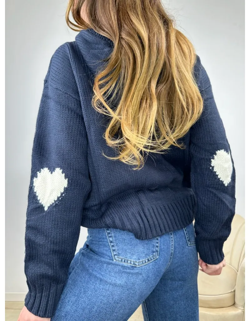 PULLOVER FELPA AMOUR BLU