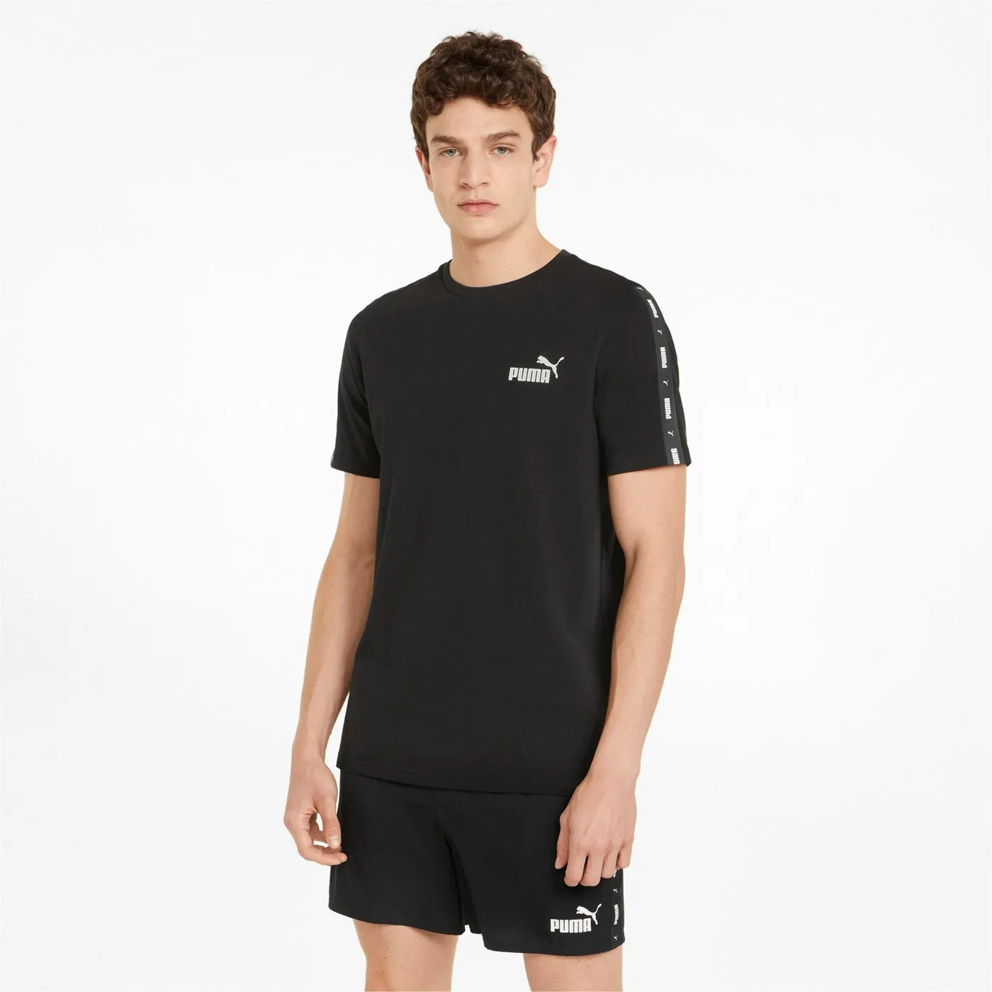 Puma men's short sleeve t-shirt ESS+ Tape 847382-01 black