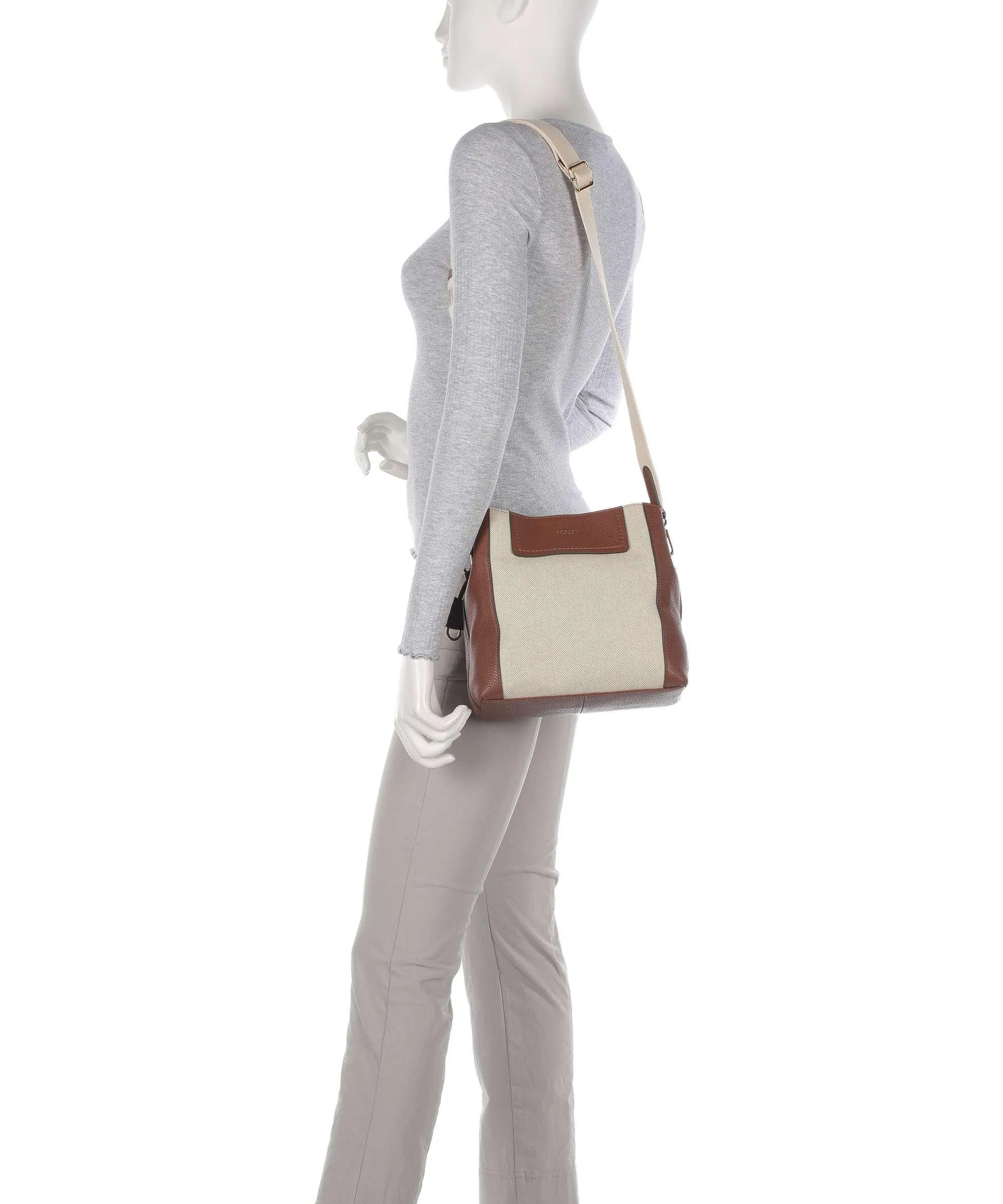  Radley London Dukes Place Borsa a tracolla pelle di vacchetta grana marrone/beige  