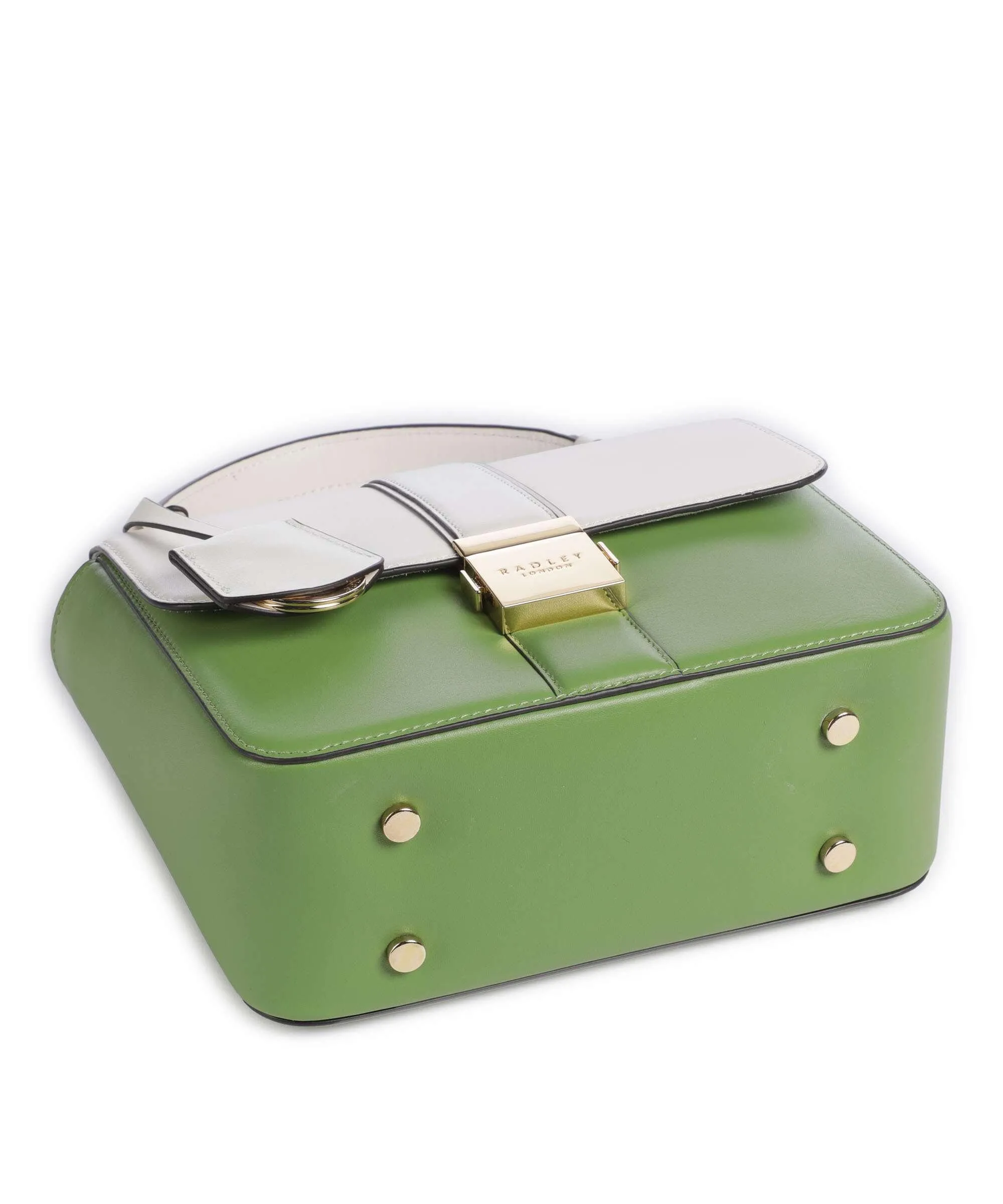  Radley London Hanley Close Borsa a tracolla pelle a grana fine bianco/verde  