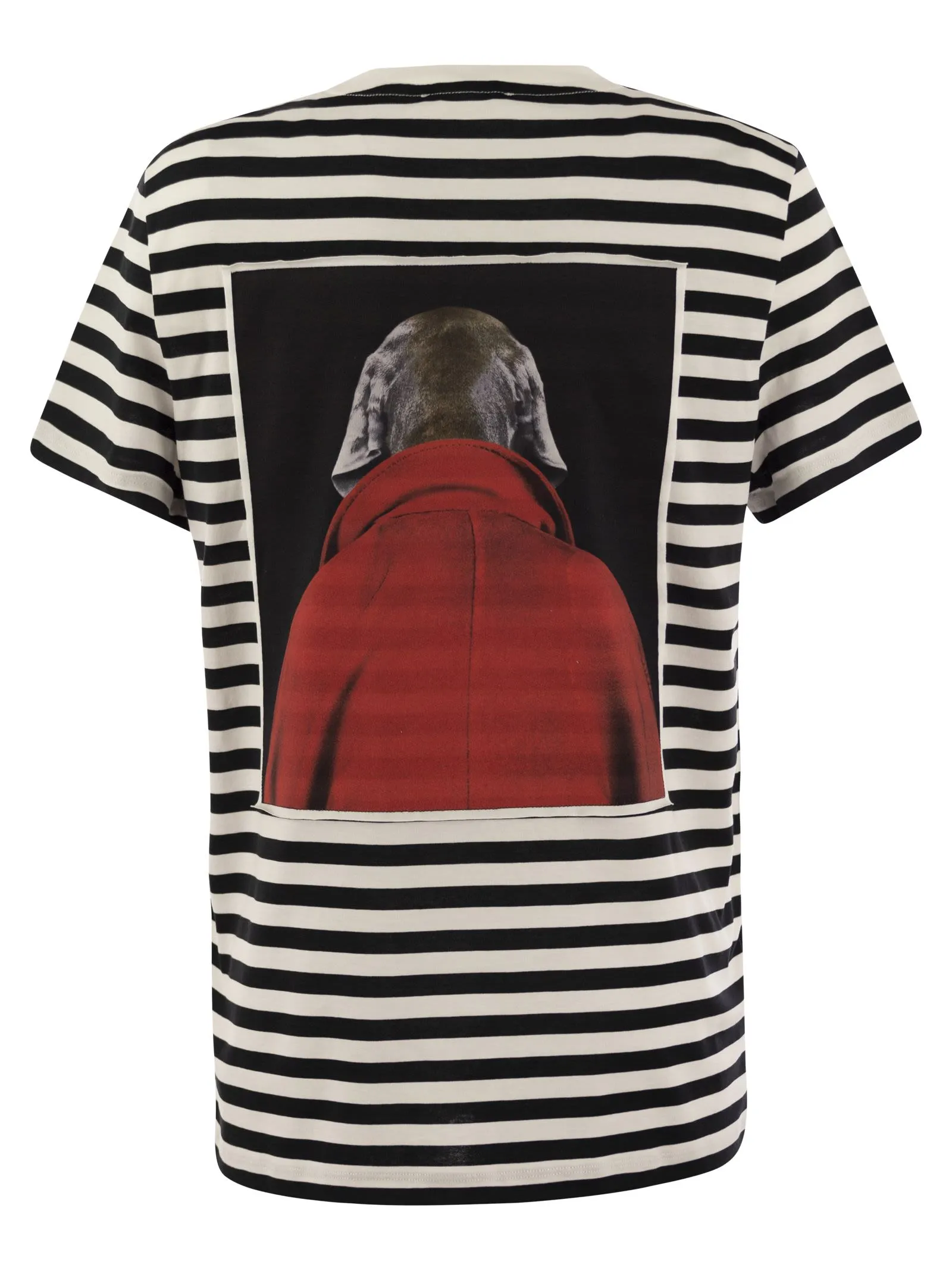 RED – Striped cotton T-shirt