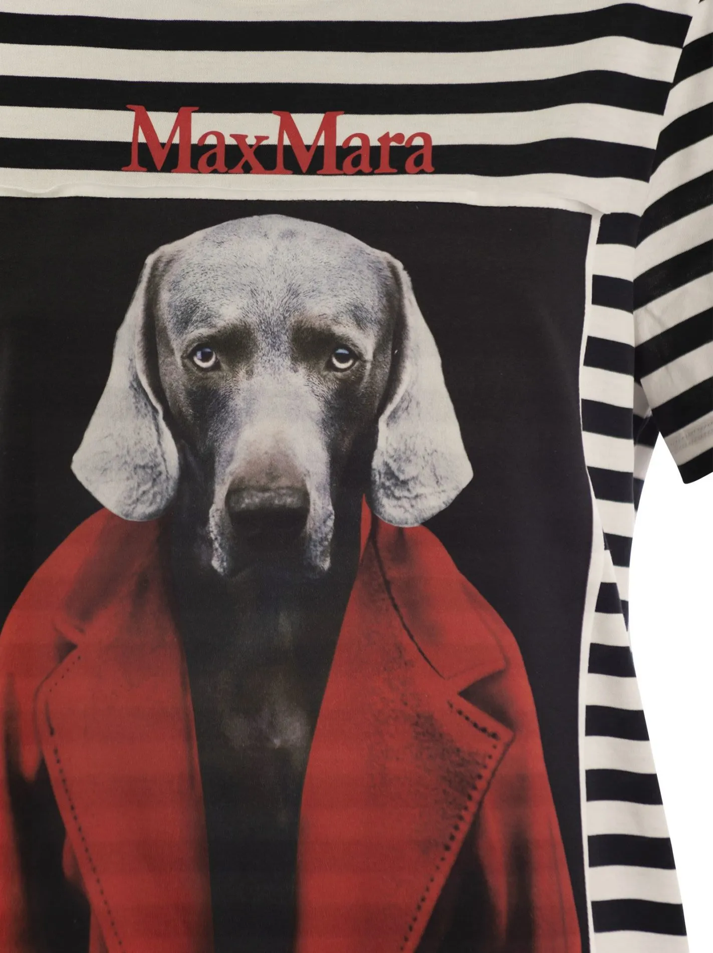 RED – Striped cotton T-shirt