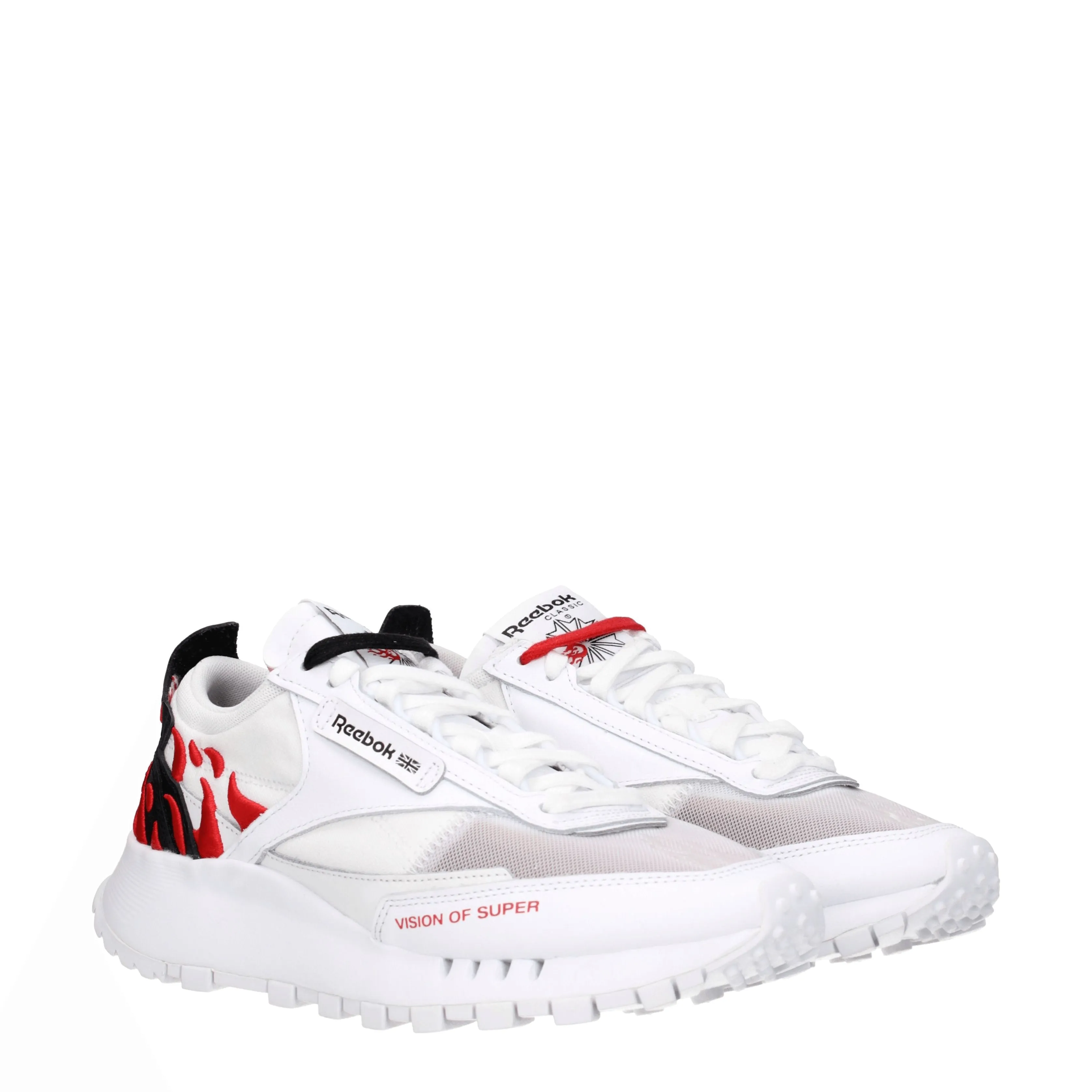 Reebok Sneakers Vision of super Uomo Tessuto Bianco