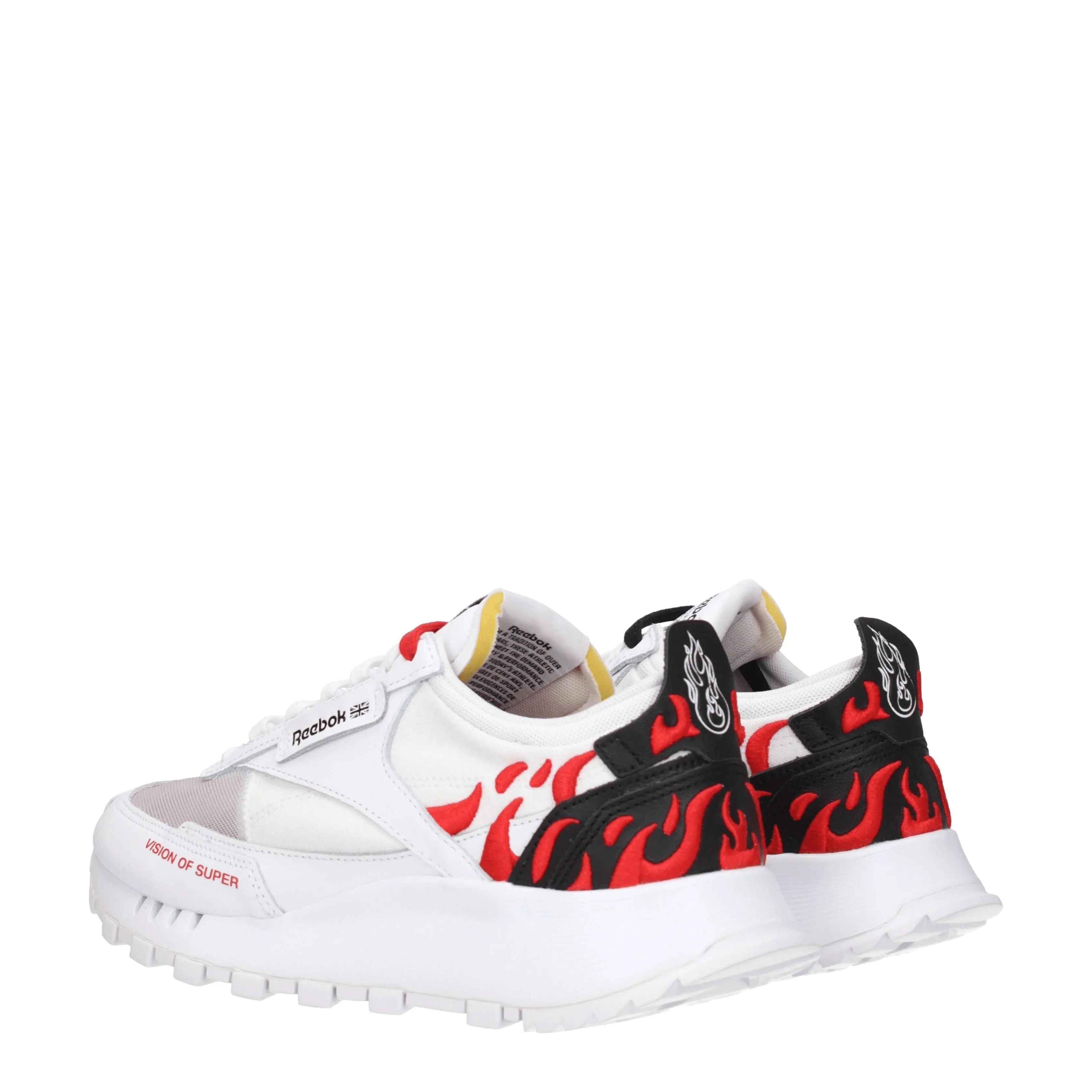 Reebok Sneakers Vision of super Uomo Tessuto Bianco