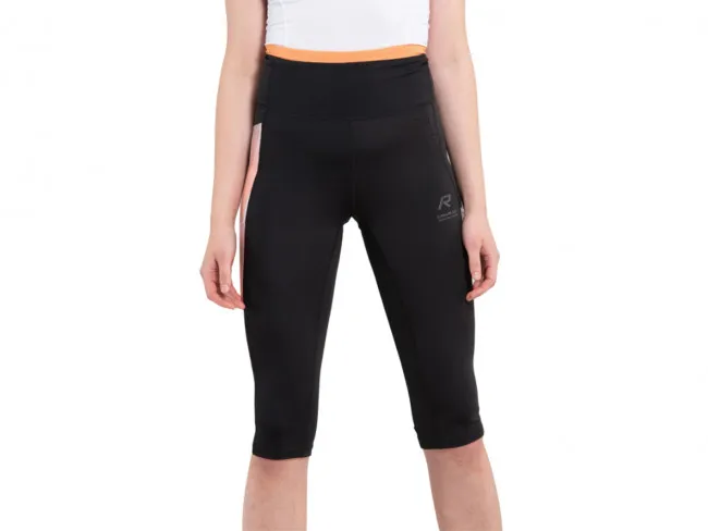 RUKKA PANTALONI RUNNING DONNA  75775 119 994  MOURU W NERO/ARANCIONE