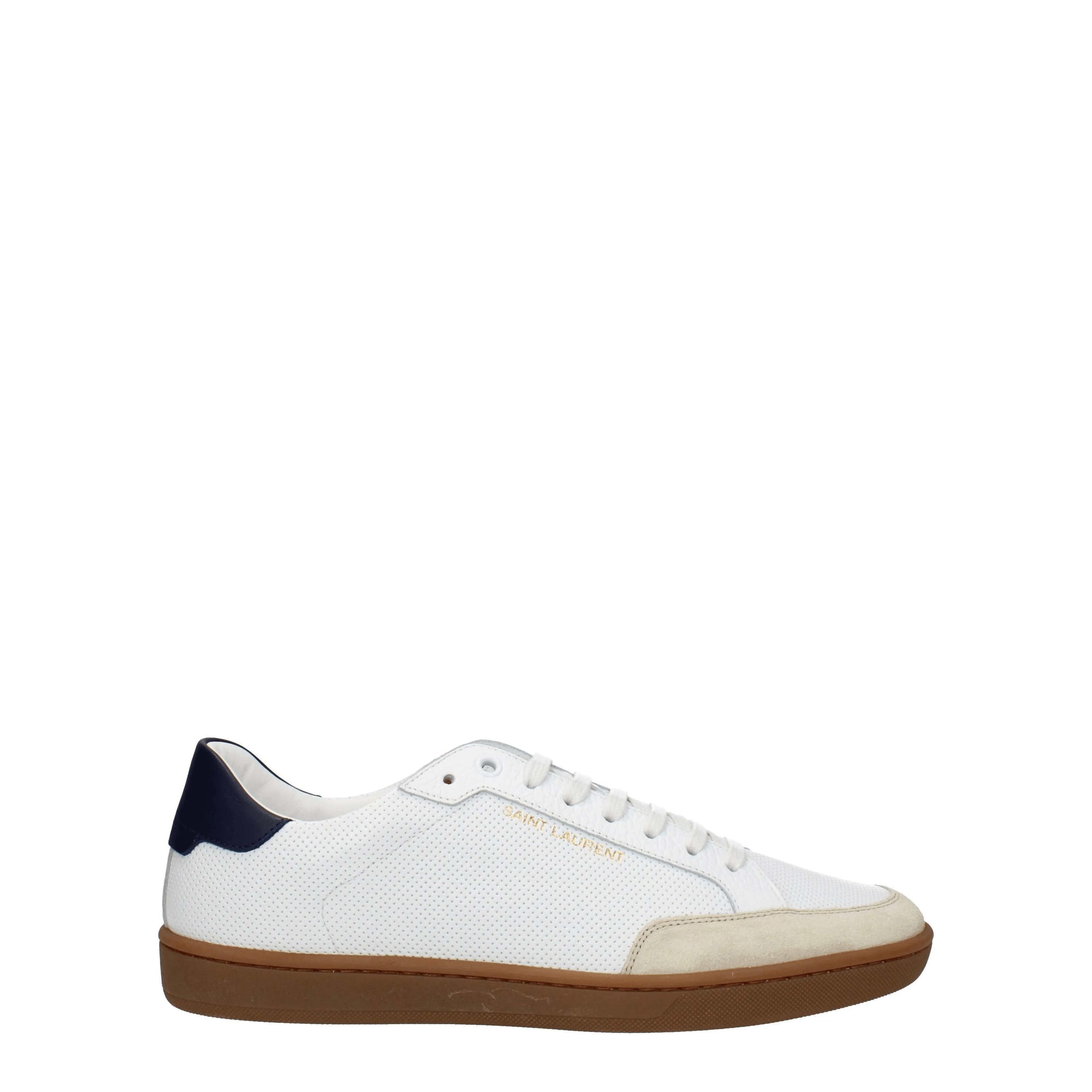 Saint Laurent Sneakers Uomo Pelle Bianco/Blu
