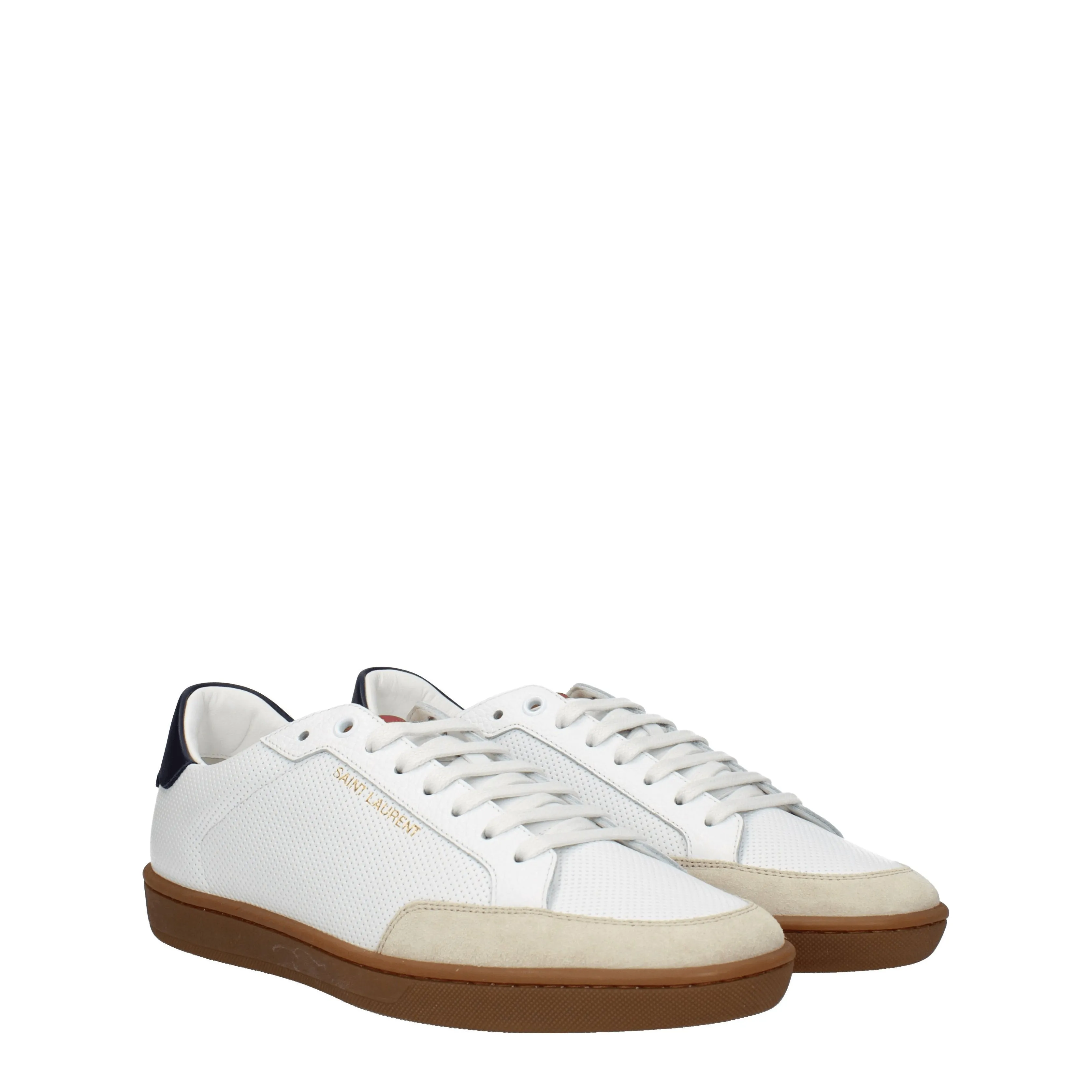 Saint Laurent Sneakers Uomo Pelle Bianco/Blu