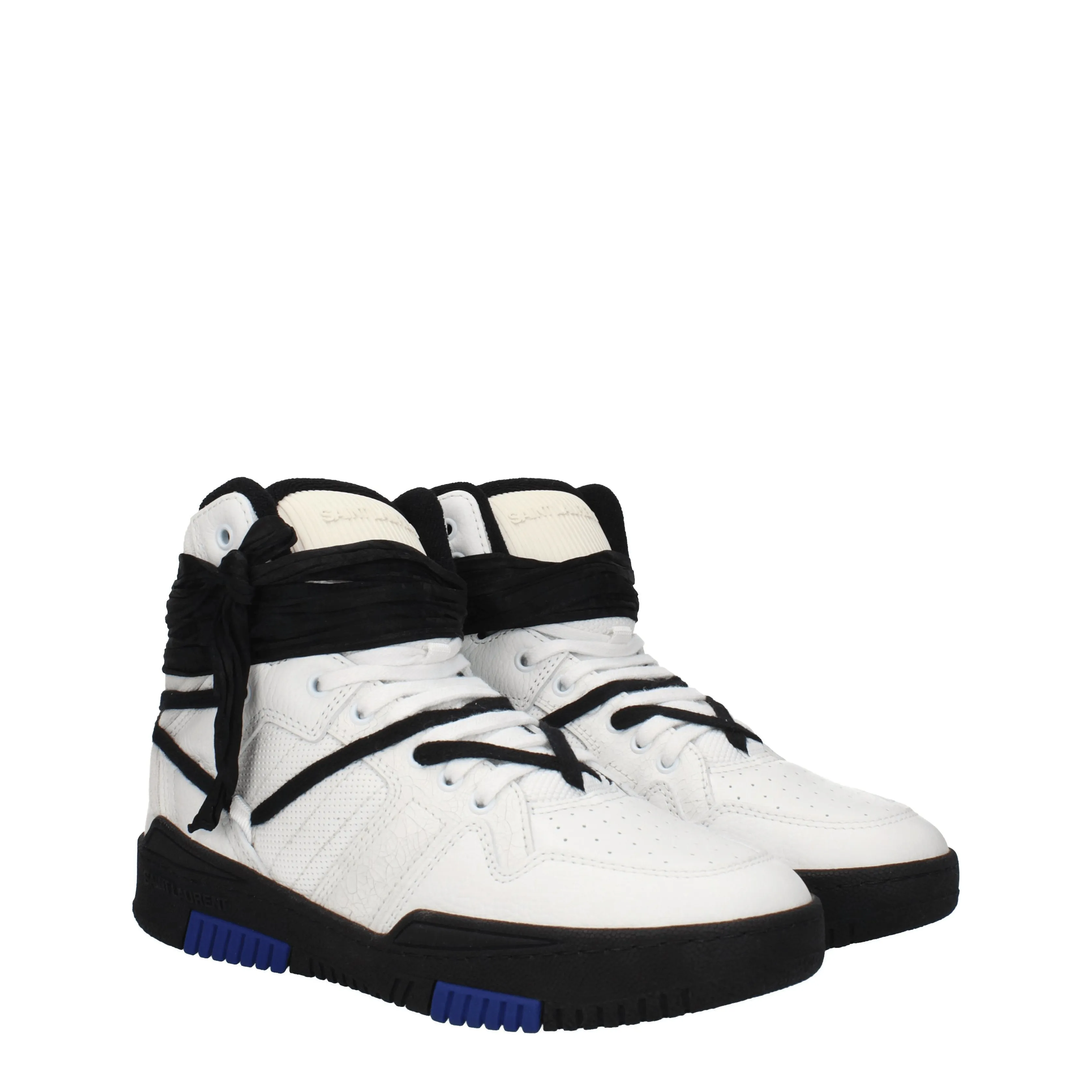 Saint Laurent Sneakers Uomo Pelle Bianco/Nero