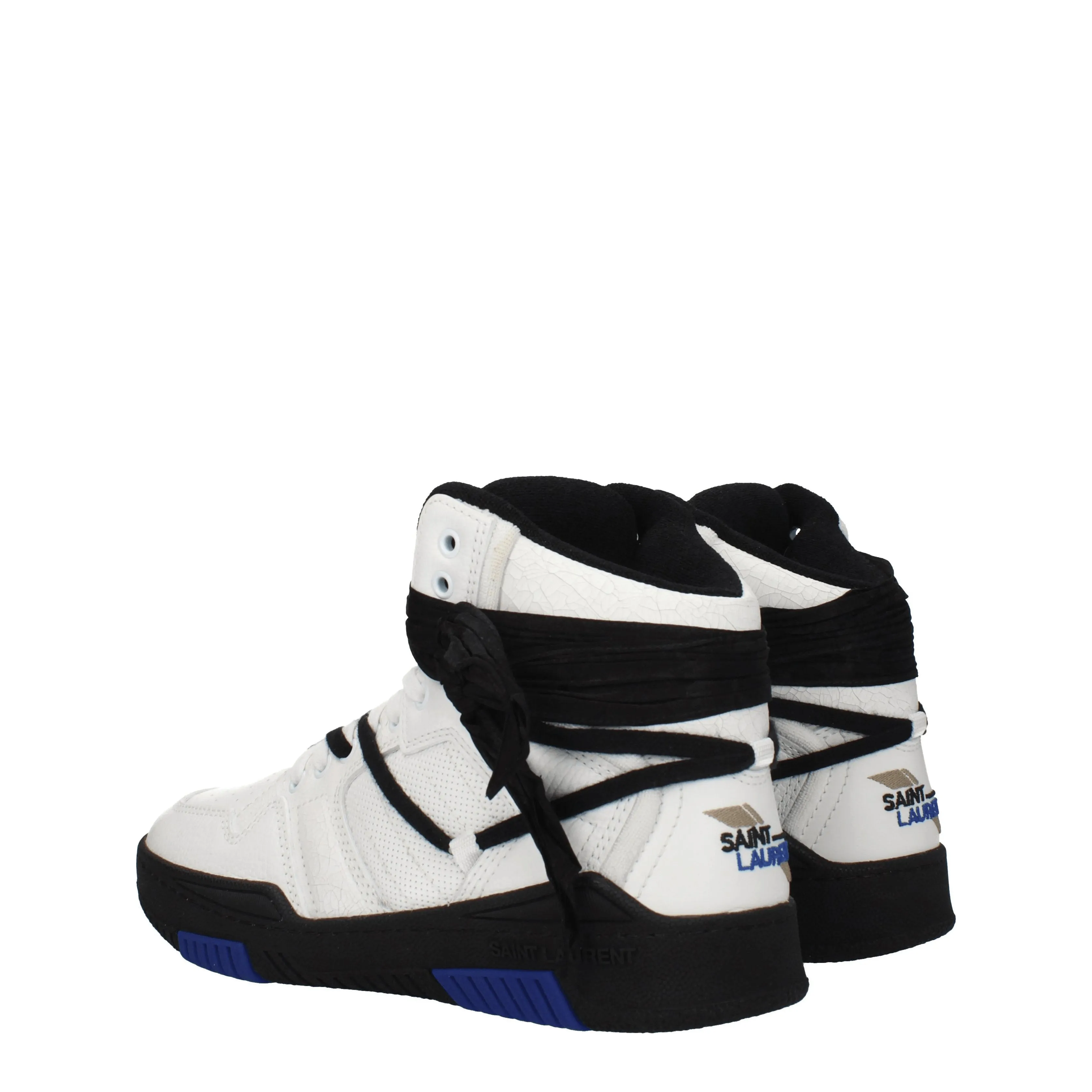 Saint Laurent Sneakers Uomo Pelle Bianco/Nero