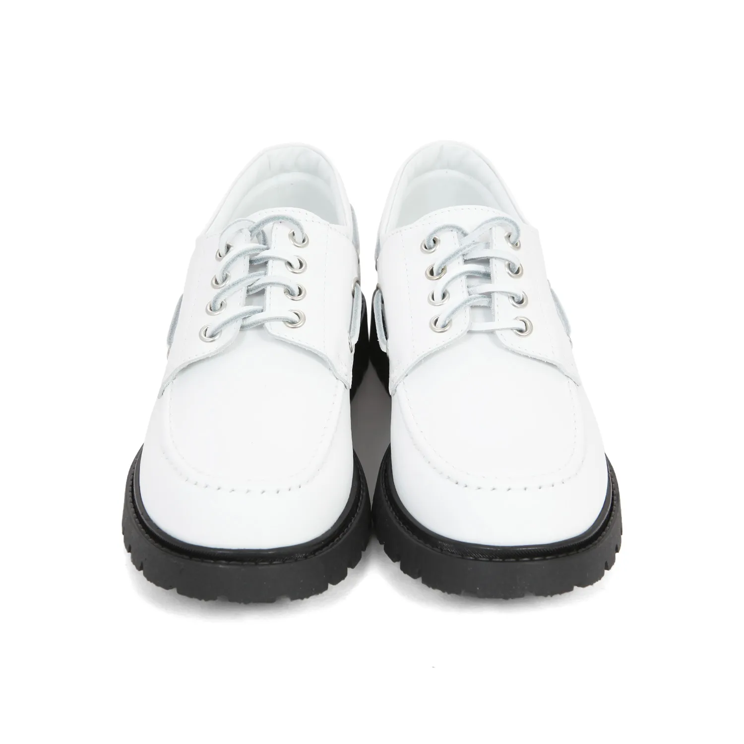 Scarpa Unisex Da Barca Bianca E Nera Teenager
