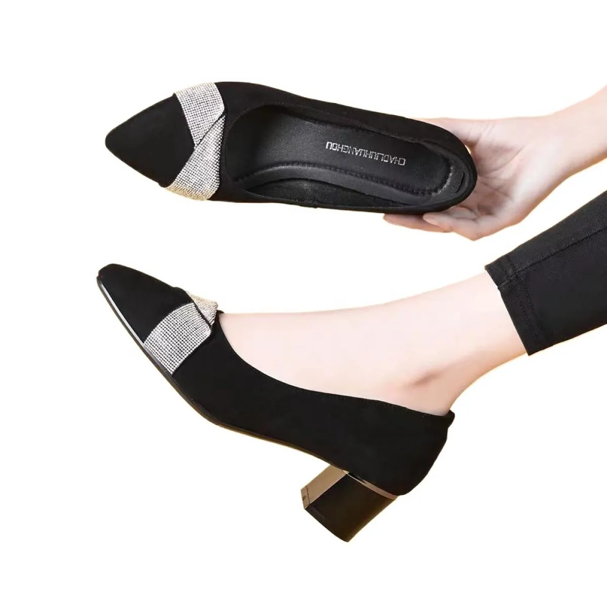 Scarpe Donna 2024 Trend Designer Scarpe da barca da donna Punta quadrata Décolleté Patchwork Slip on a righe Scarpe eleganti con