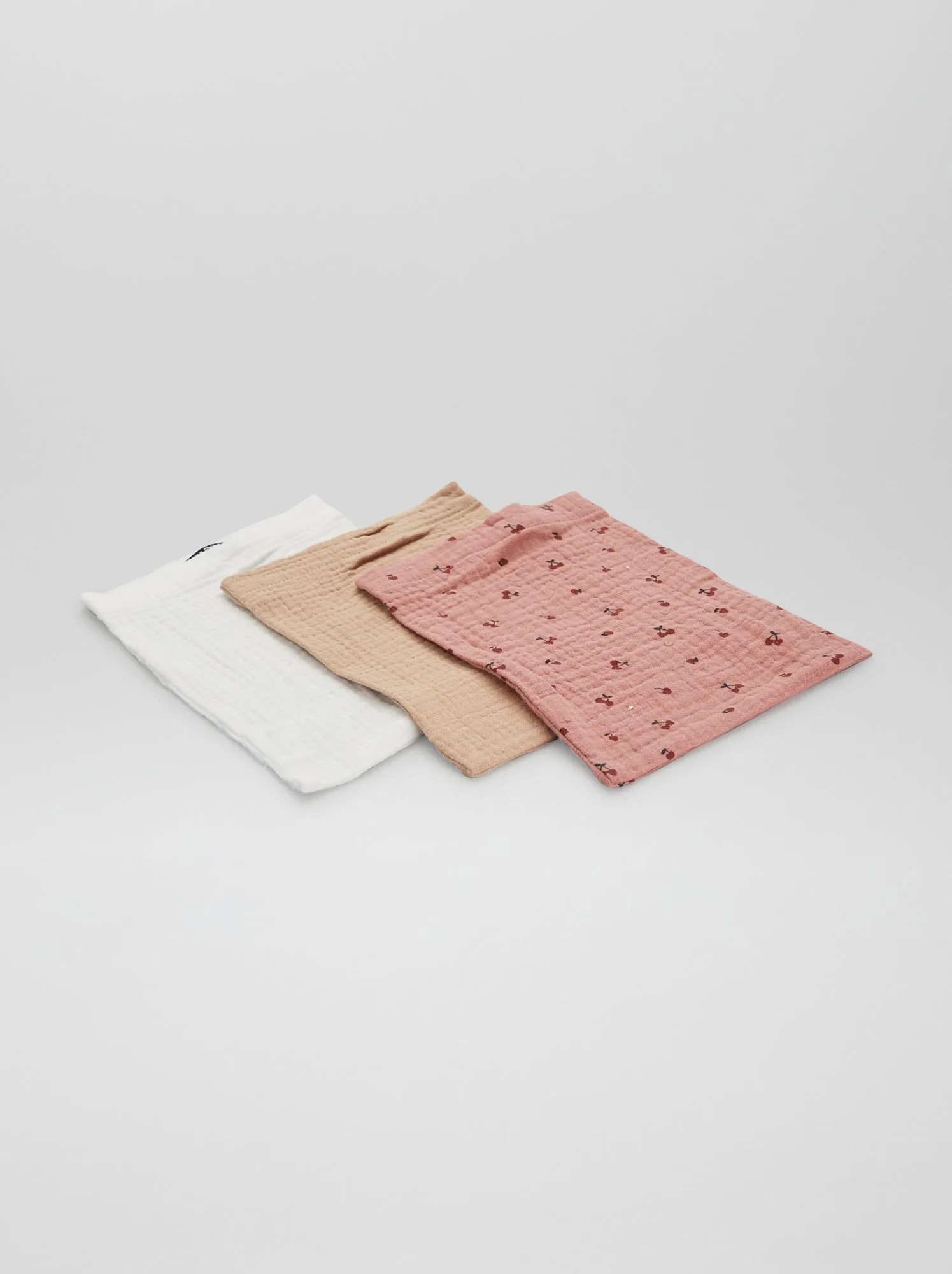 Set di 3 guanti da bagno in ciniglia - ROSA