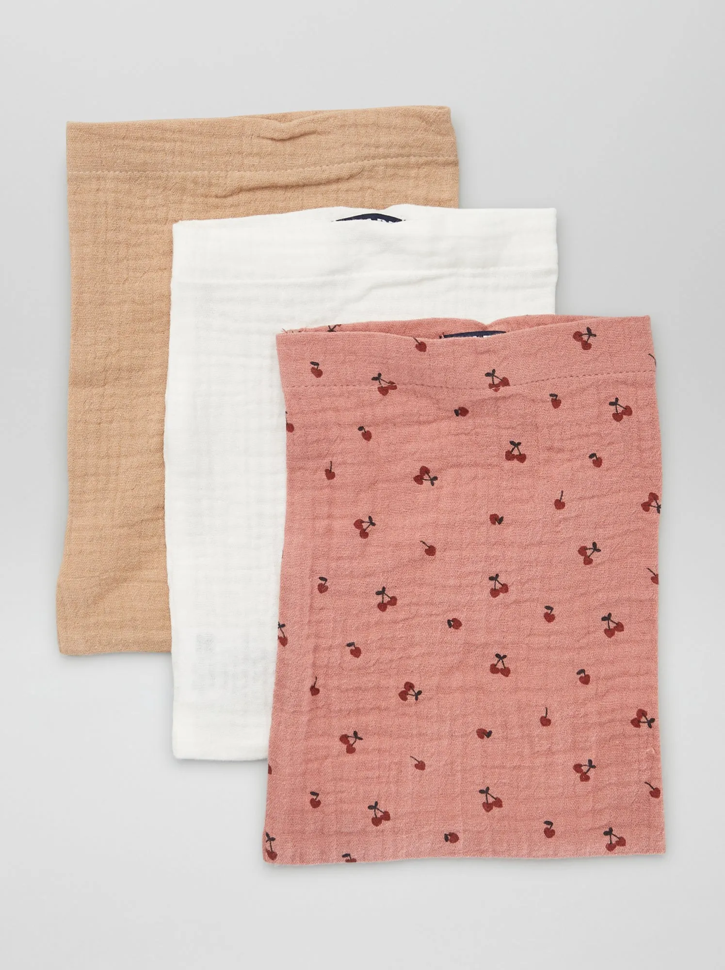 Set di 3 guanti da bagno in ciniglia - ROSA