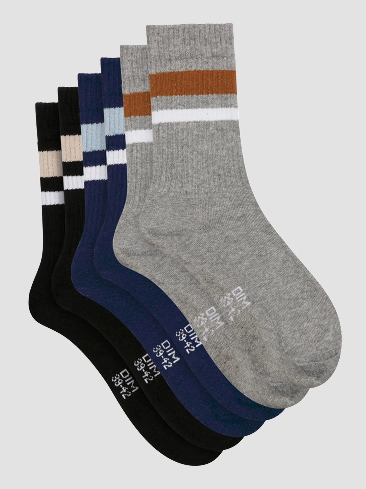 Set di 3 paia di calzini 'DIM' - GRIGIO