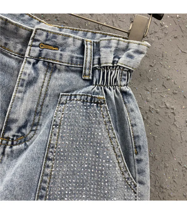 Shorts denim tasche sparkly