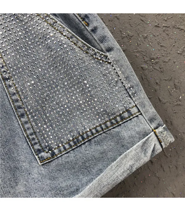Shorts denim tasche sparkly