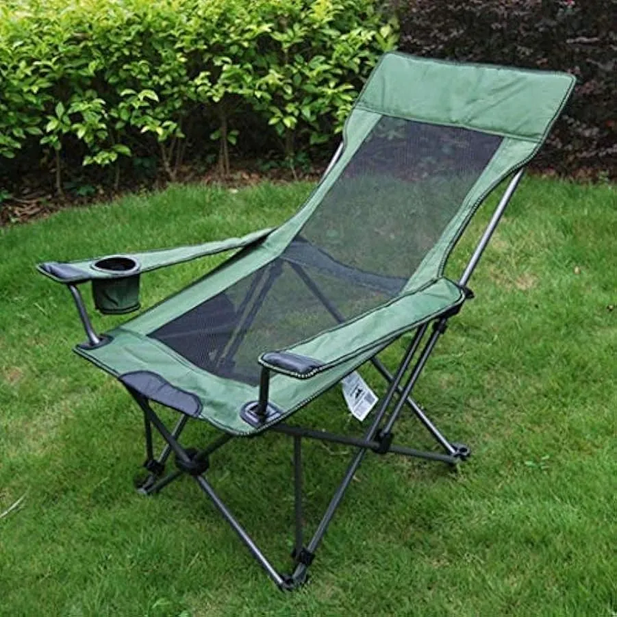 SJYDQ Sedia Pieghevole da Pesca, Regolabile Reclining Mesh Imbottito, Outdoor Hike, Beach Sgabello Portatile (Color : Orange) 15