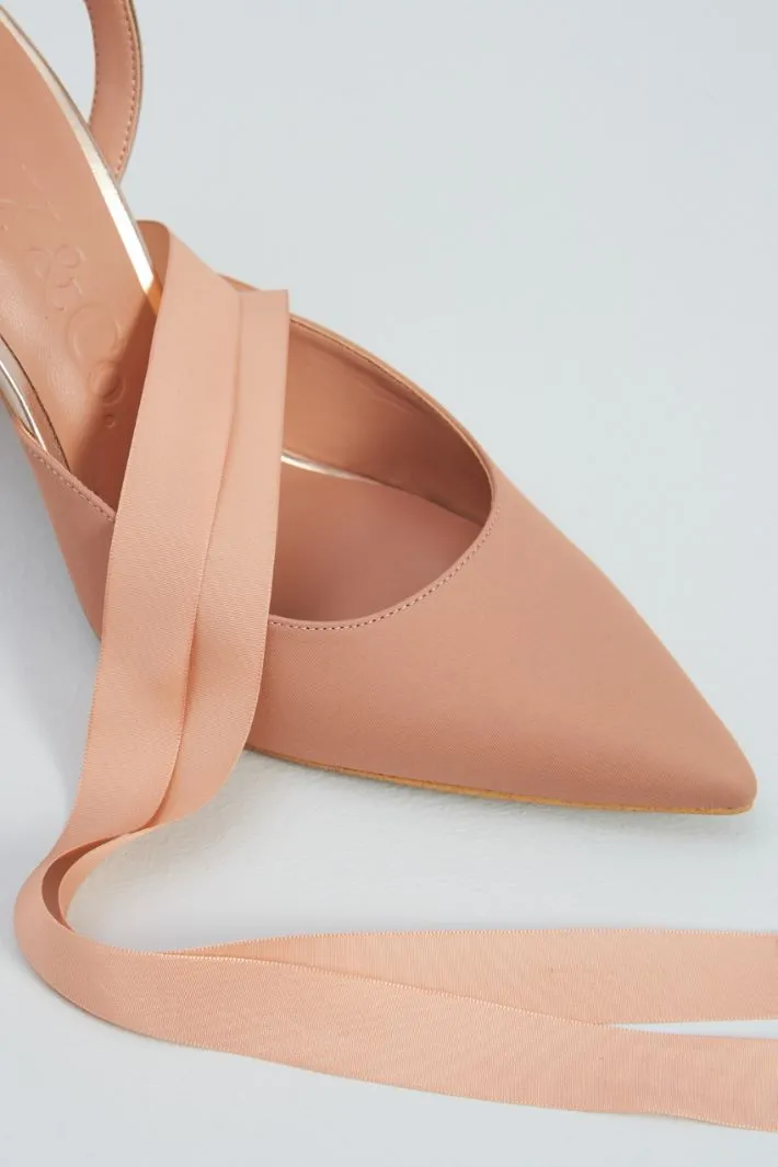 Slingback con nastri