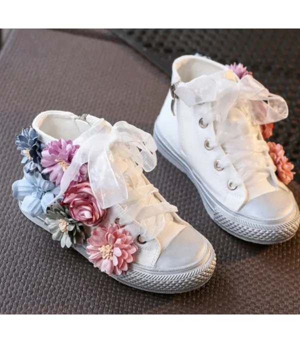 Sneakers baby-adult flower