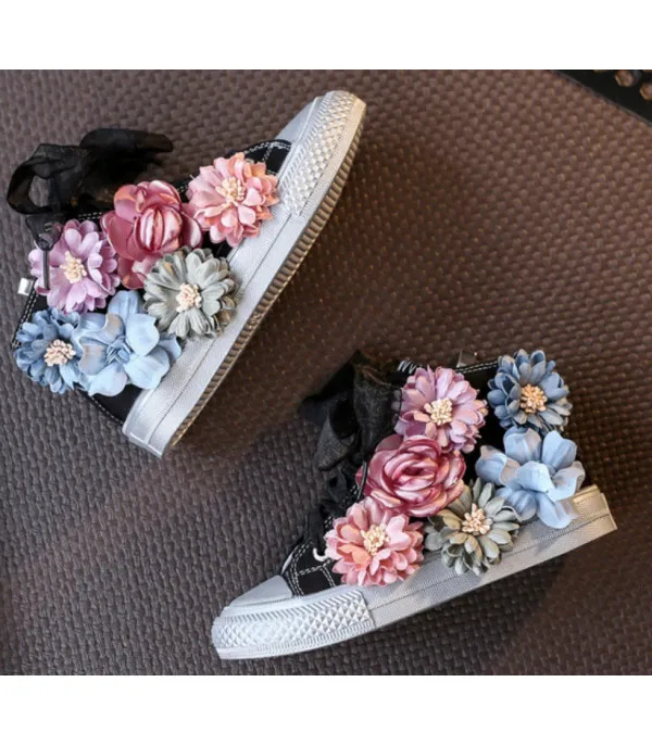 Sneakers baby-adult flower
