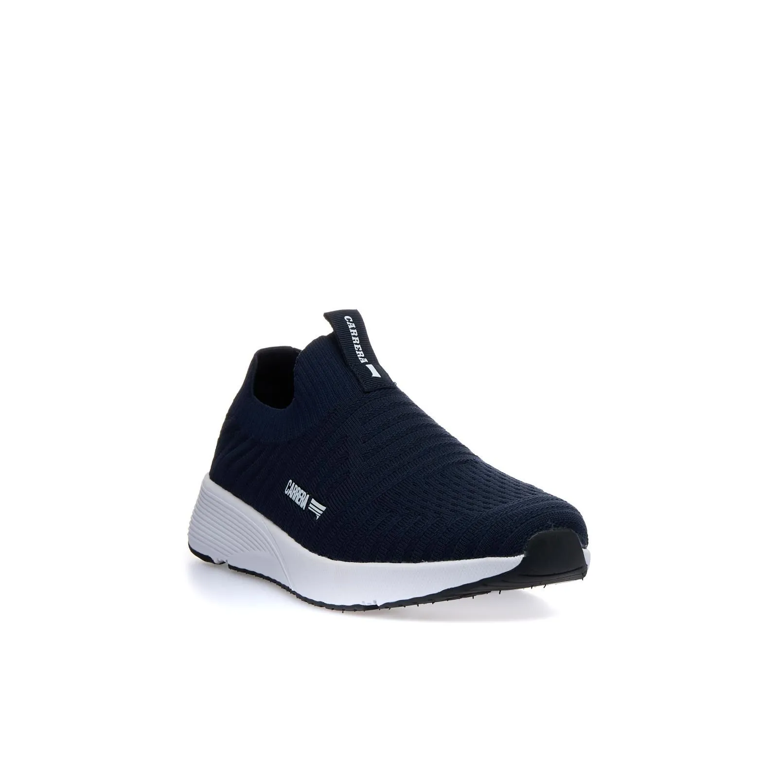 Sneakers blu slip-on con logo laterale