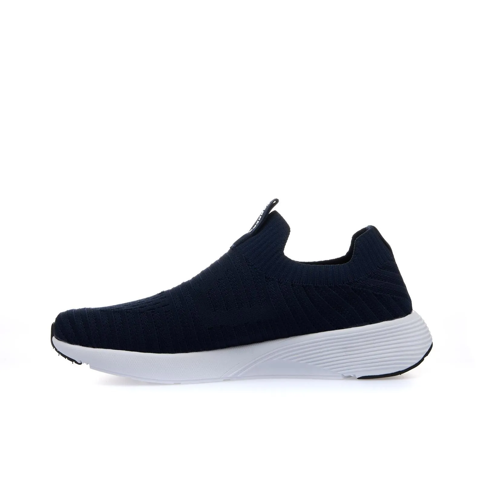 Sneakers blu slip-on con logo laterale