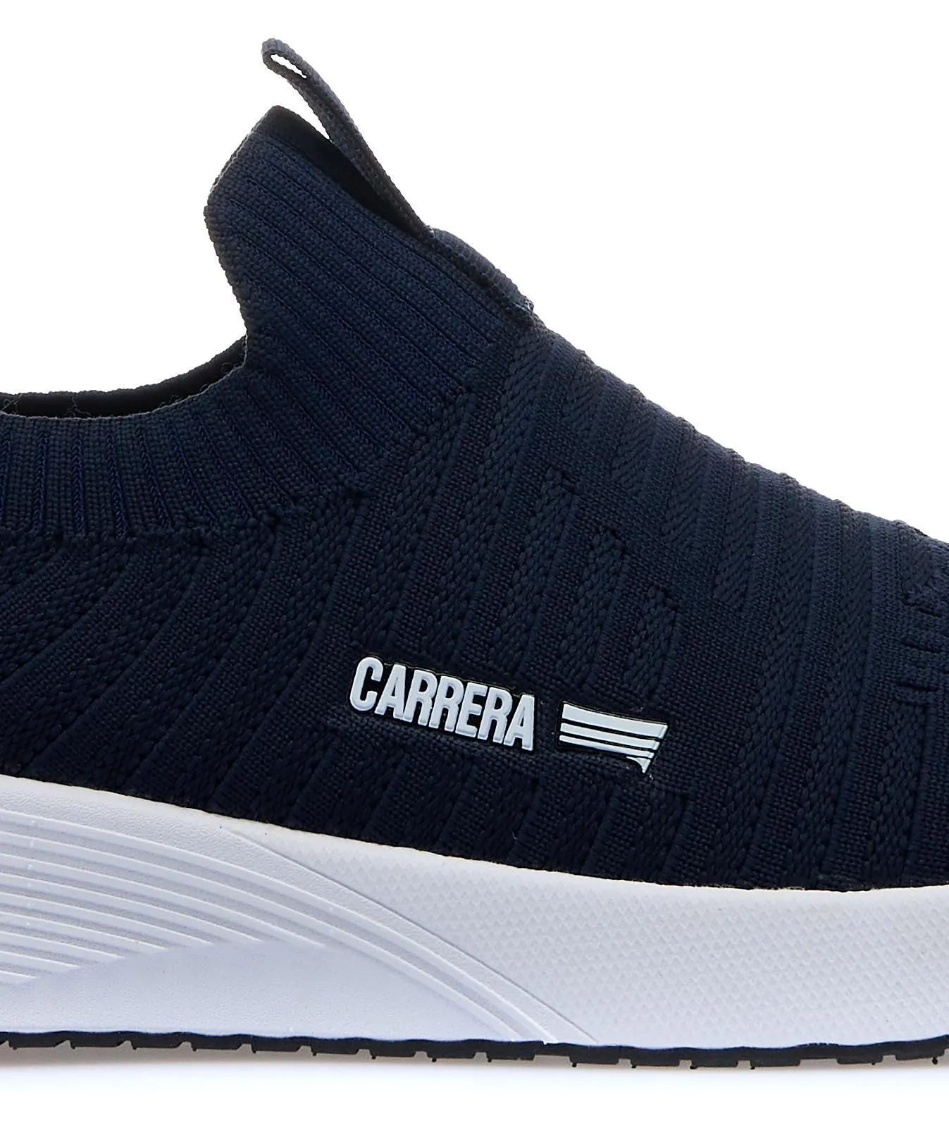 Sneakers blu slip-on con logo laterale