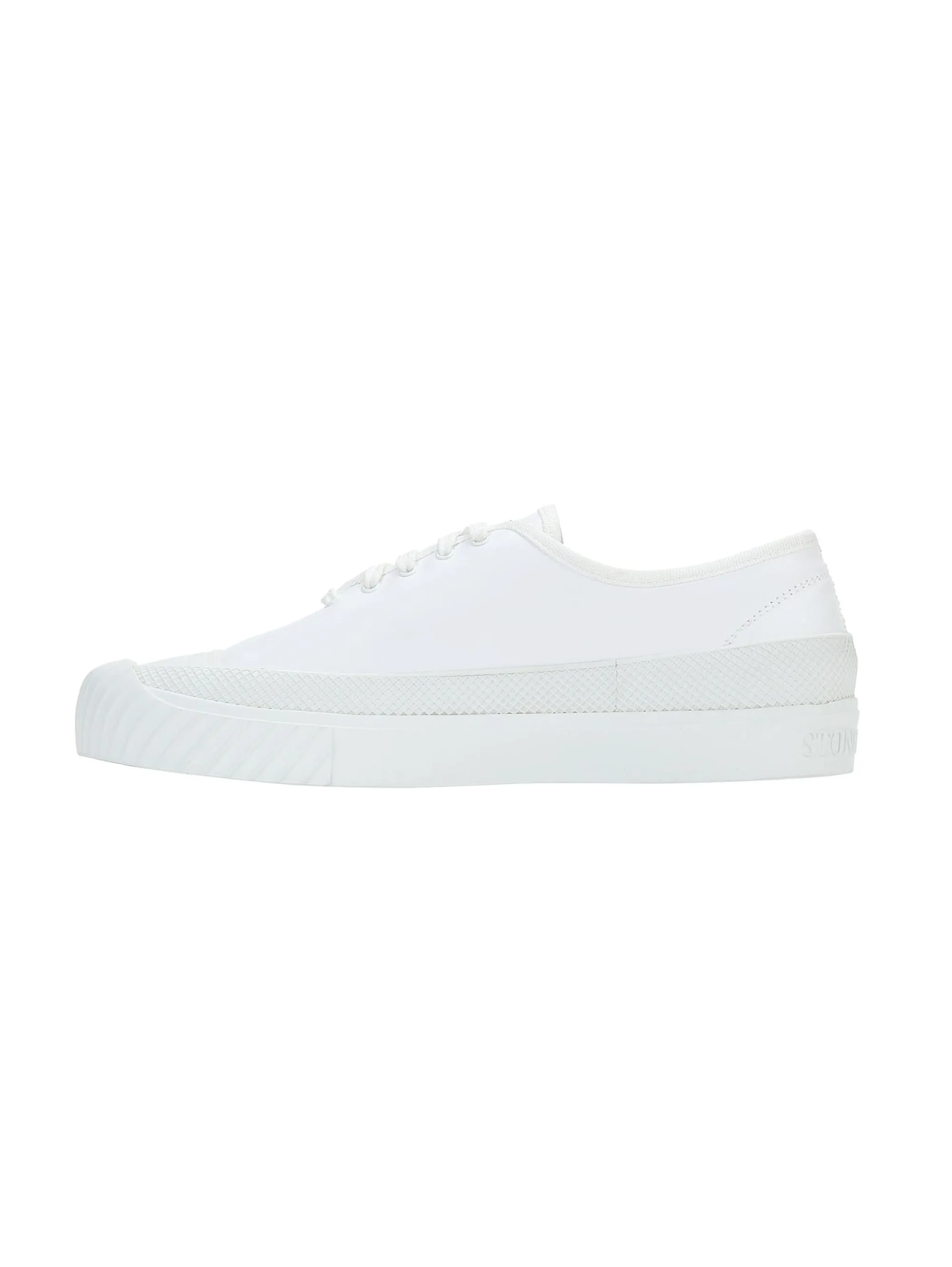 Sneakers Deck Basse con Logo Bianco