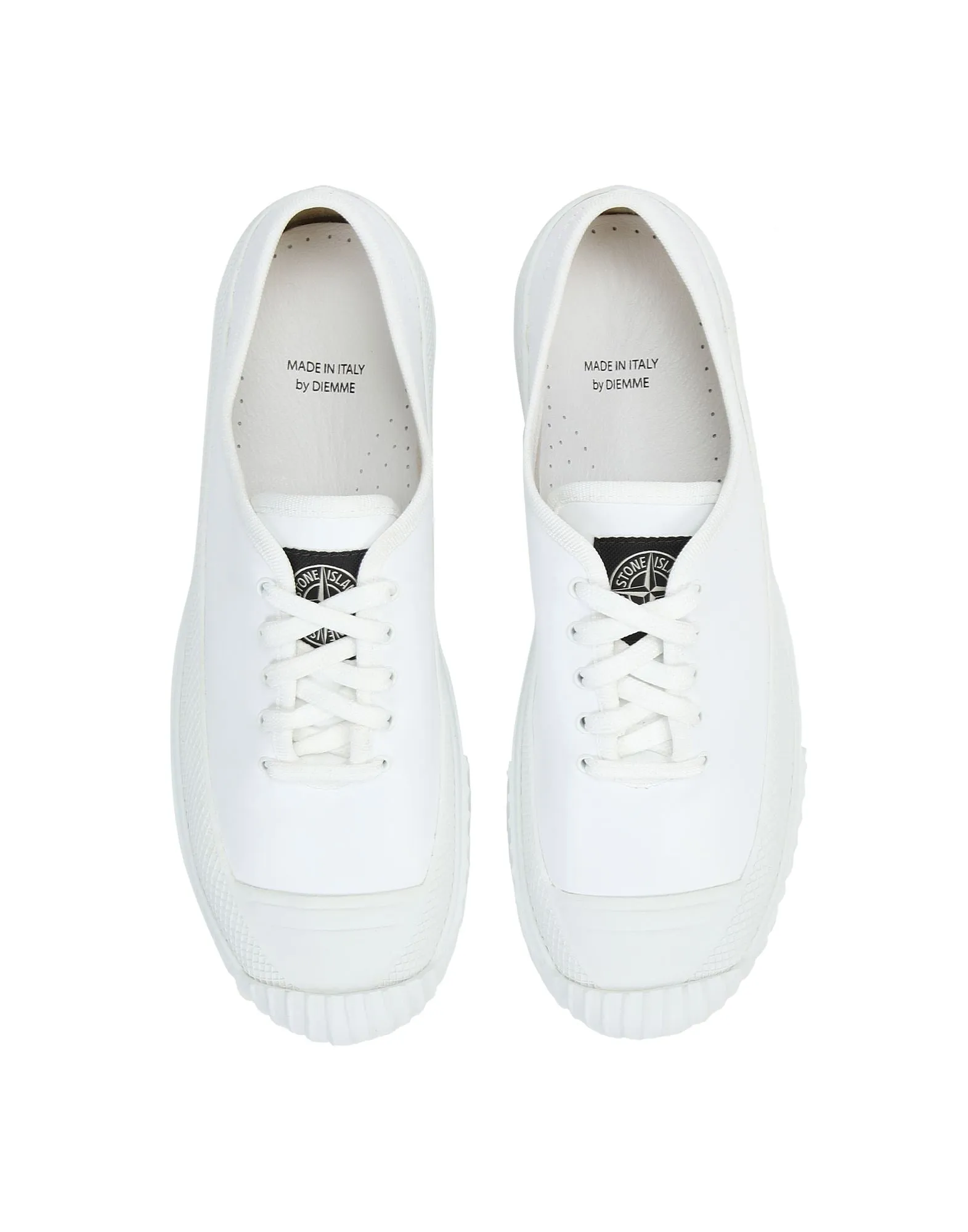 Sneakers Deck Basse con Logo Bianco