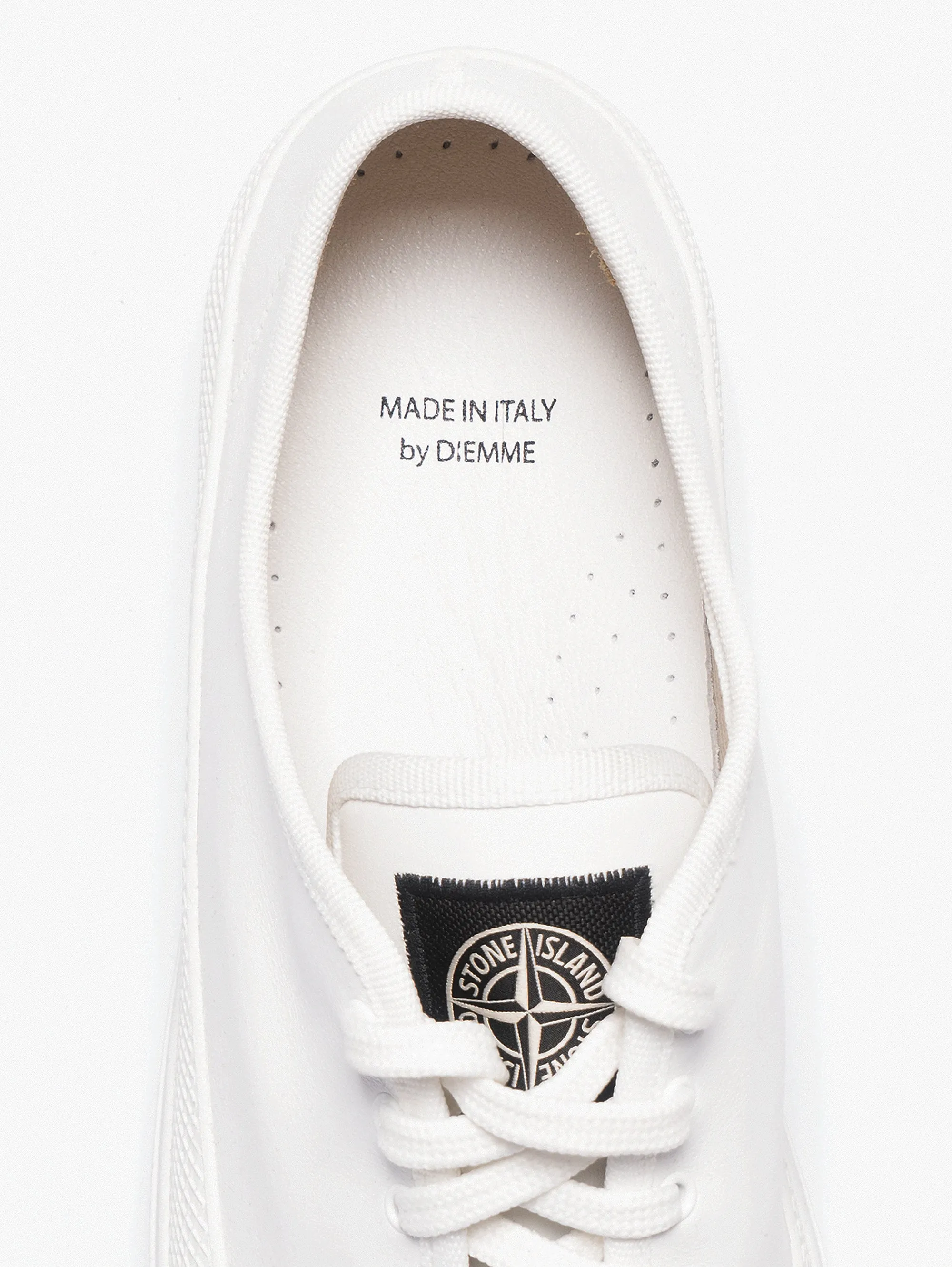 Sneakers Deck Basse con Logo Bianco