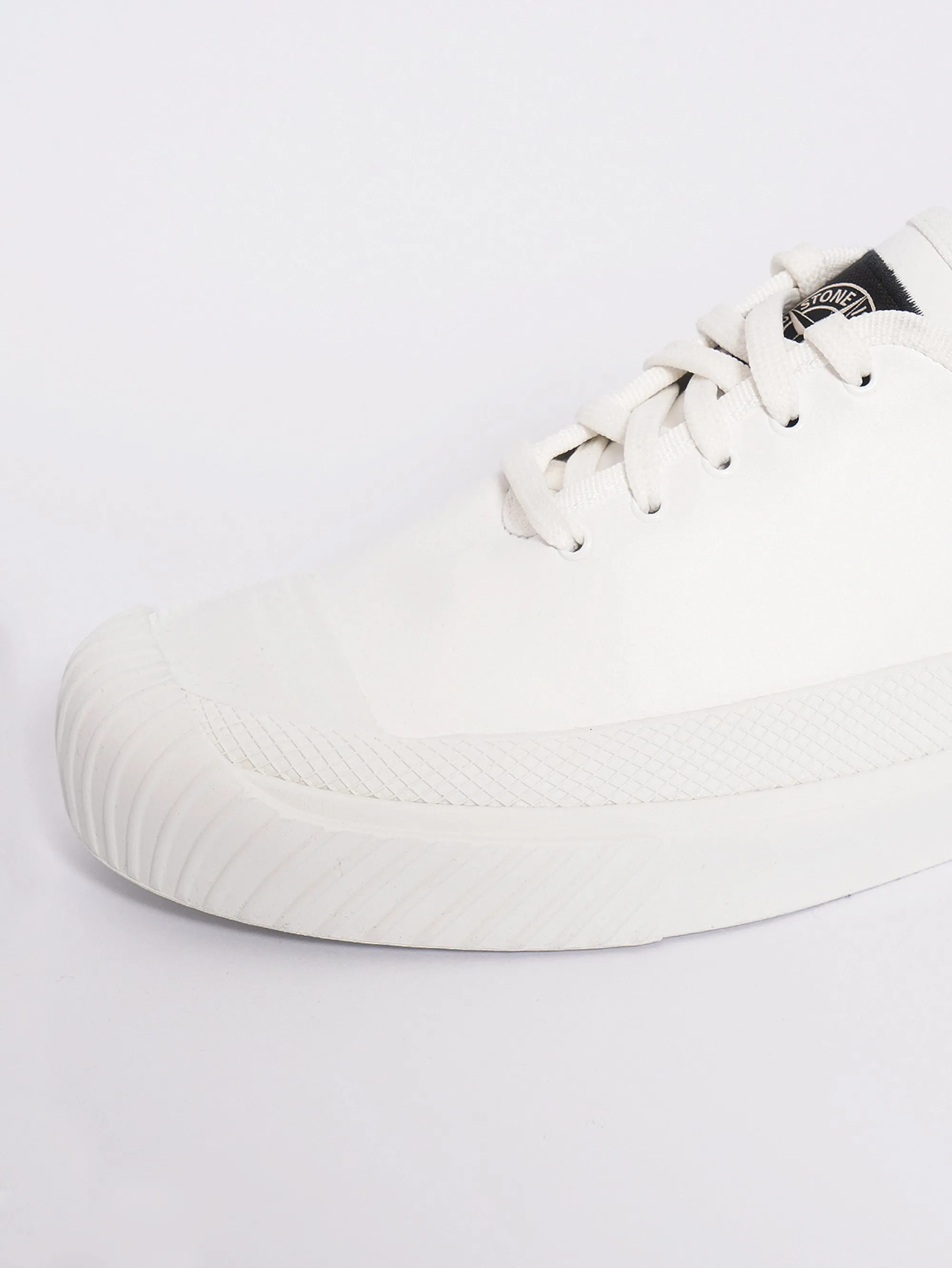 Sneakers Deck Basse con Logo Bianco