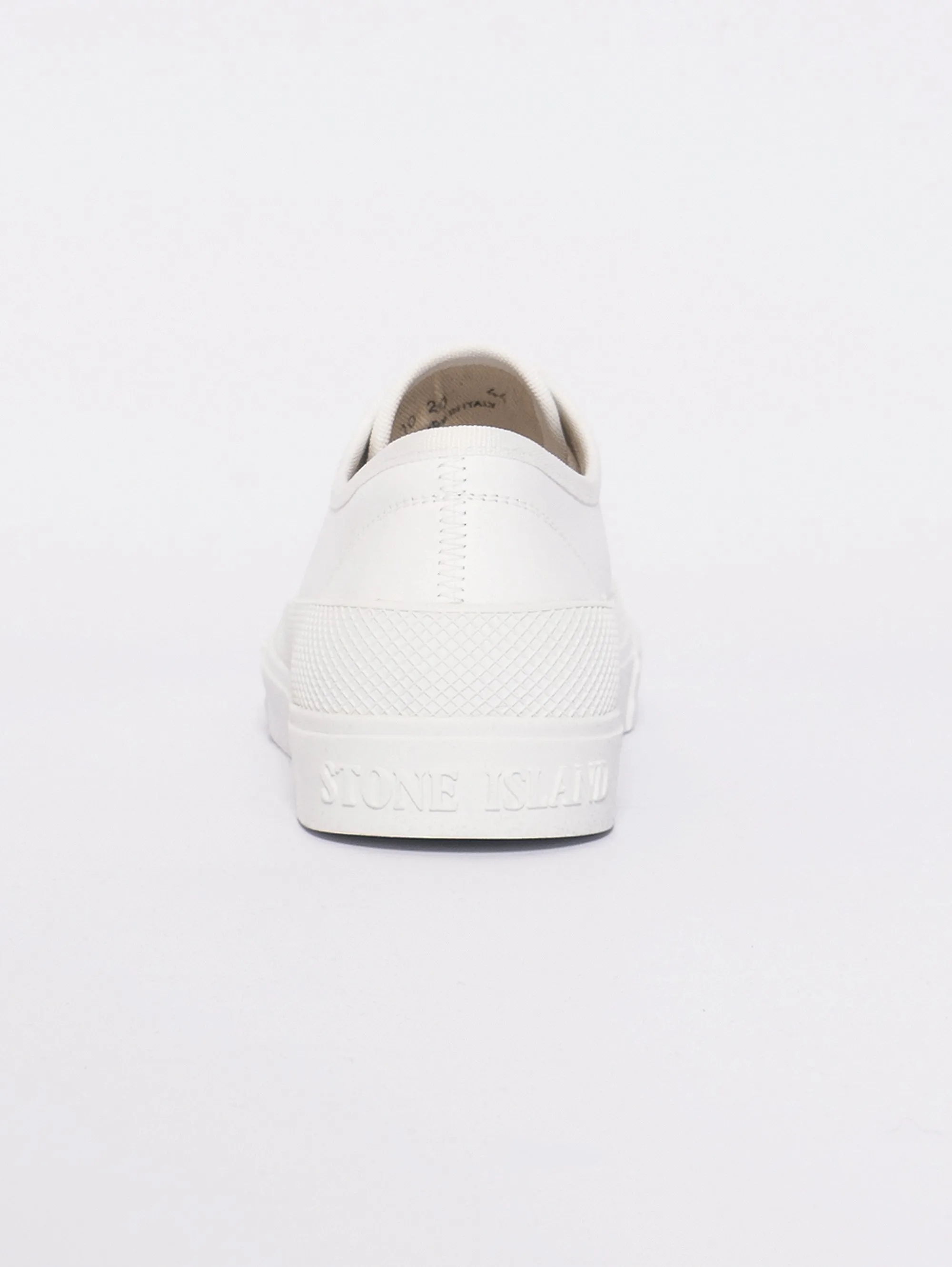 Sneakers Deck Basse con Logo Bianco