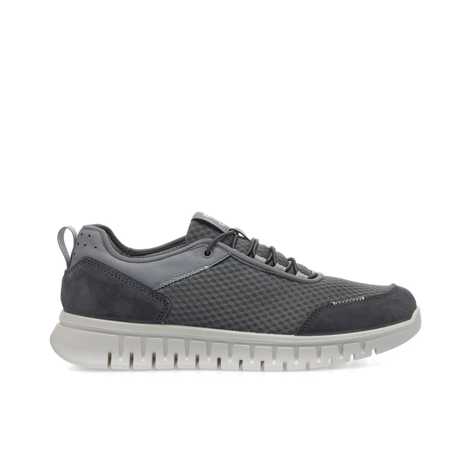 Sneakers grigie slip-on con lacci elastici