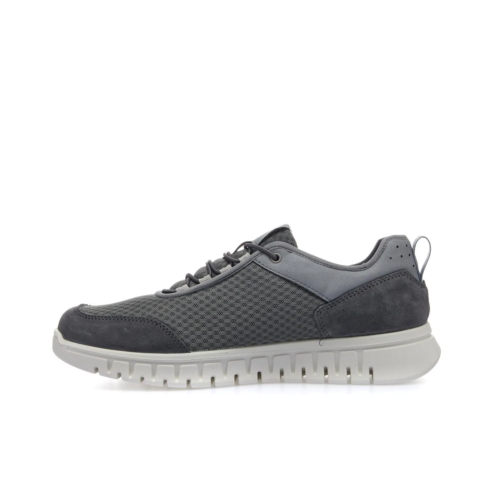 Sneakers grigie slip-on con lacci elastici