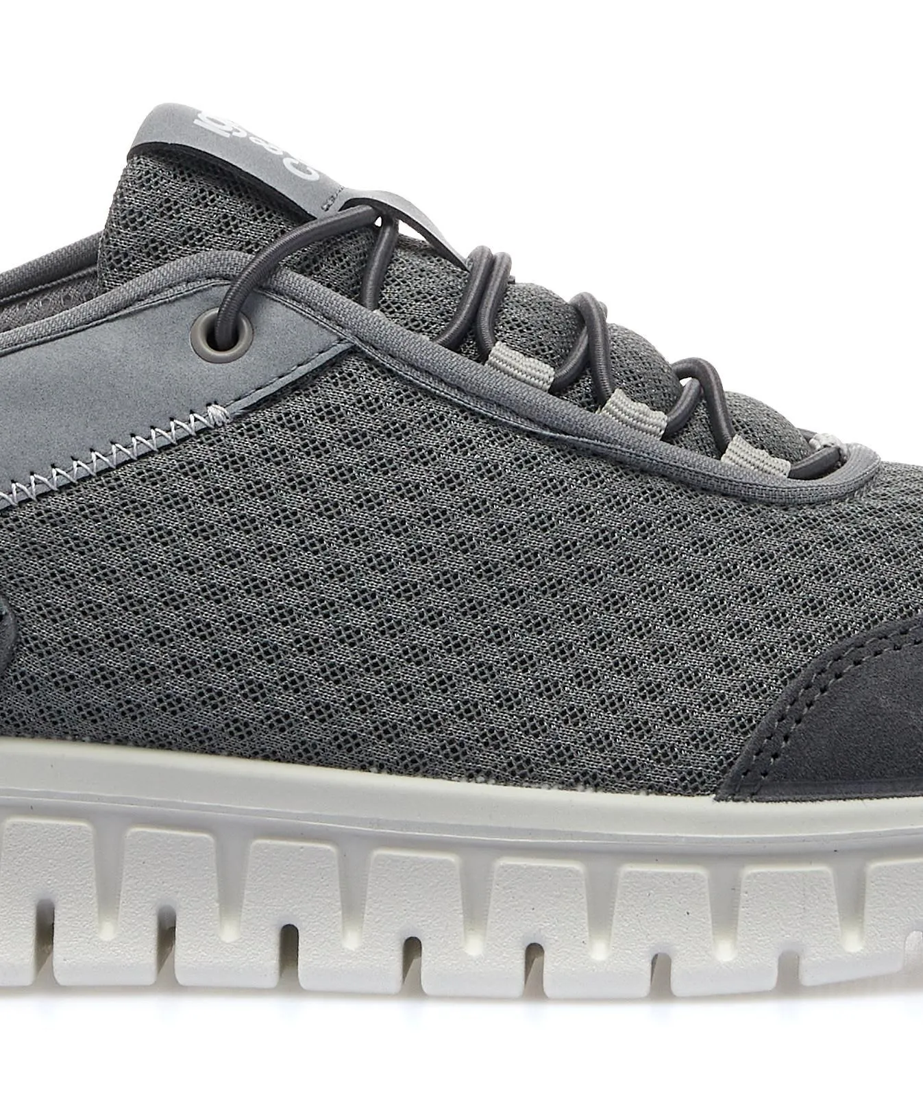 Sneakers grigie slip-on con lacci elastici