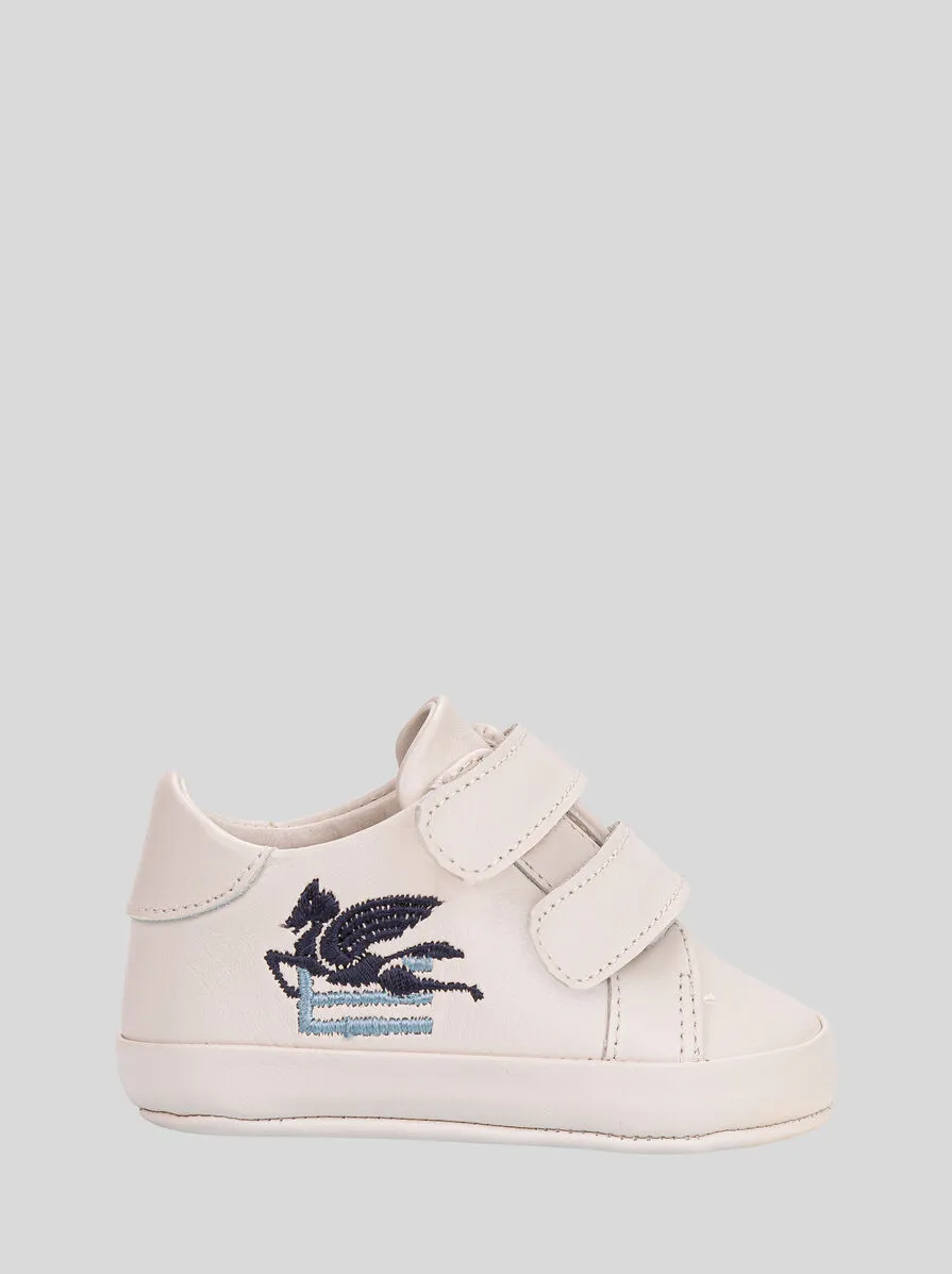 SNEAKERS IN PELLE PER NEONATI