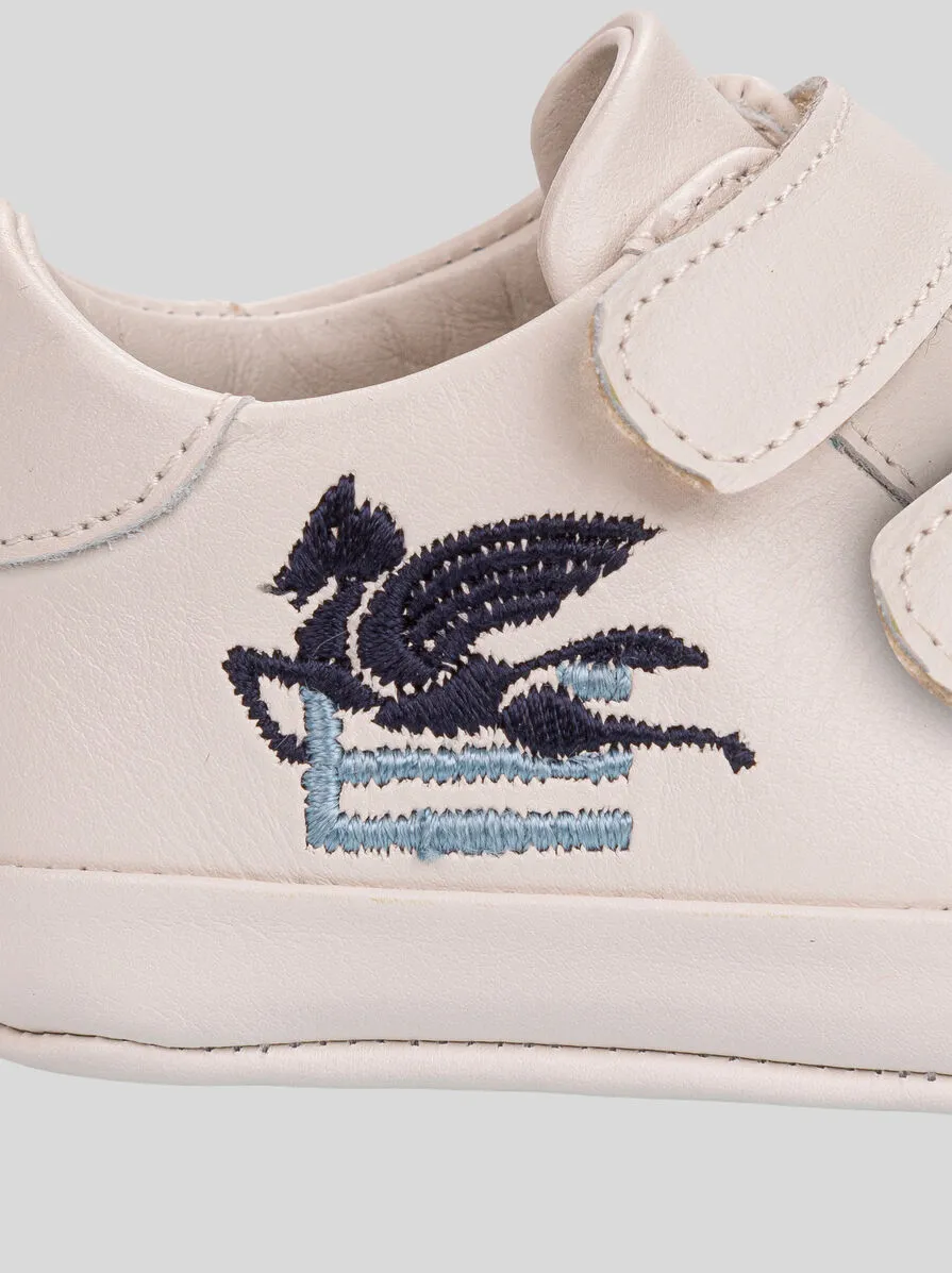 SNEAKERS IN PELLE PER NEONATI