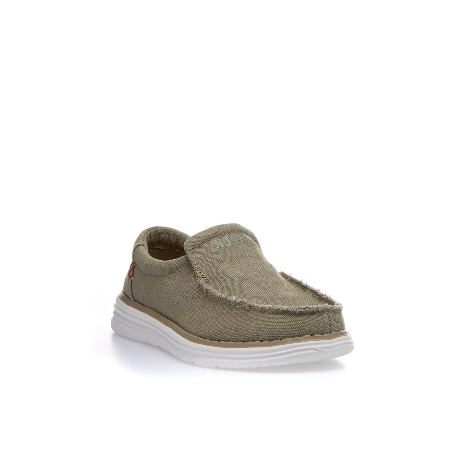 Sneakers slip-on beige in tessuto
