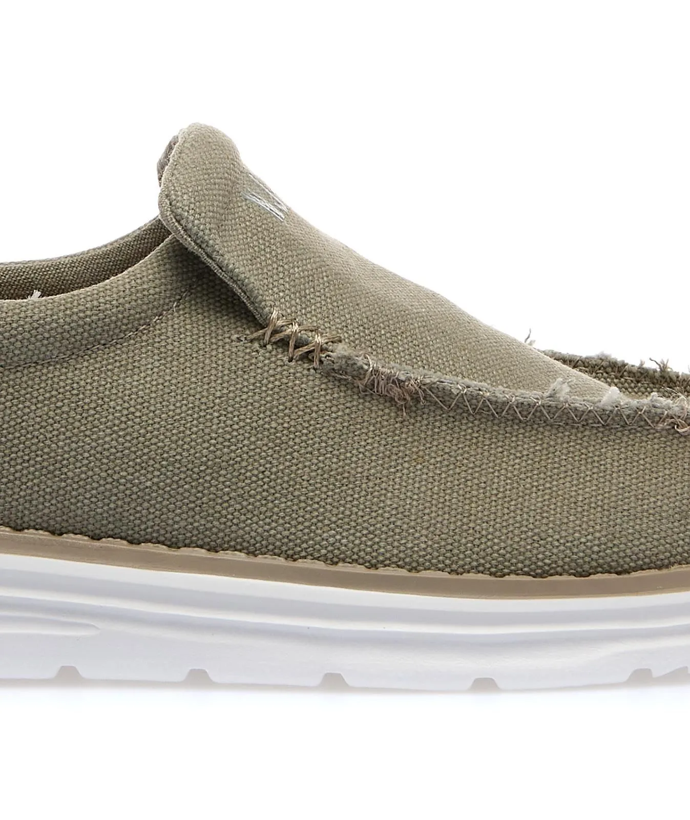 Sneakers slip-on beige in tessuto