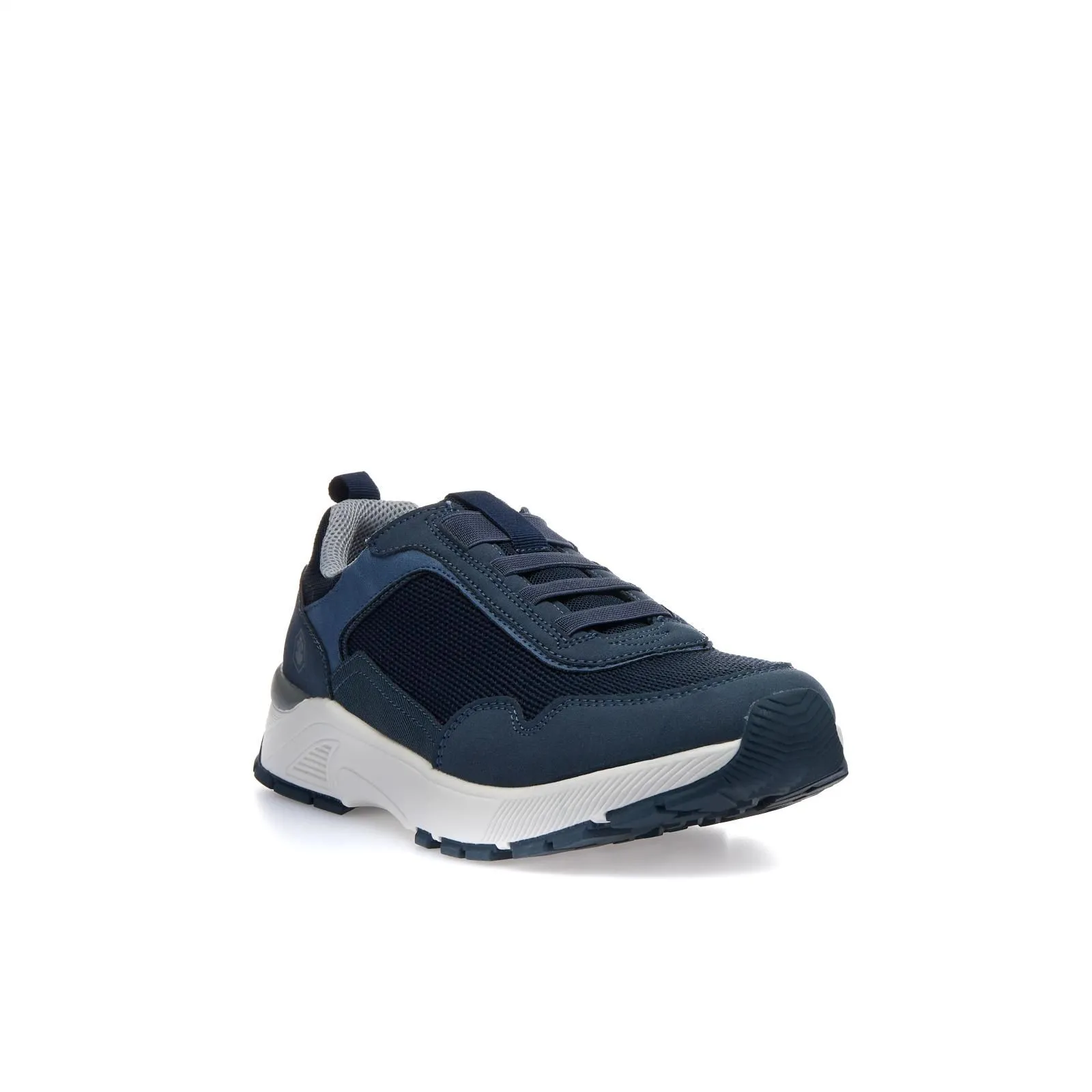 Sneakers slip-on blu da uomo in pelle
