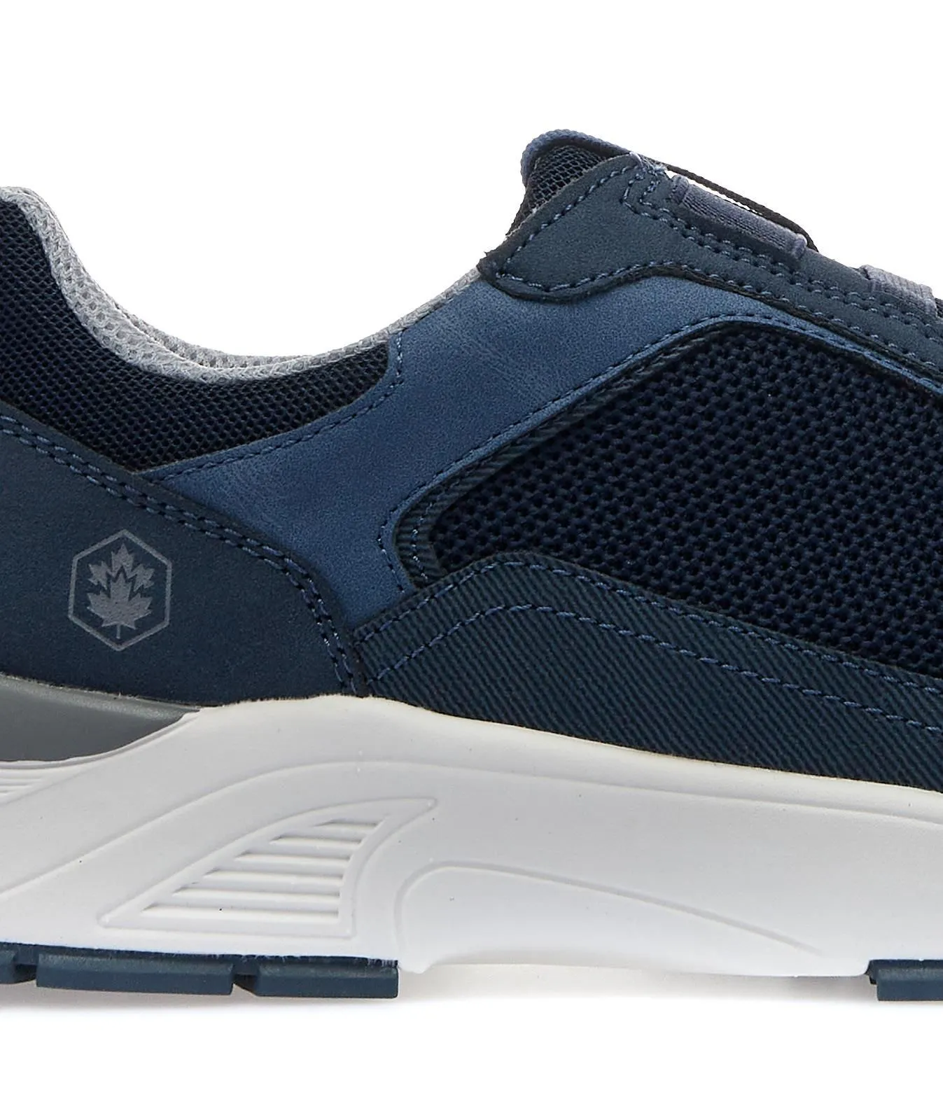 Sneakers slip-on blu da uomo in pelle