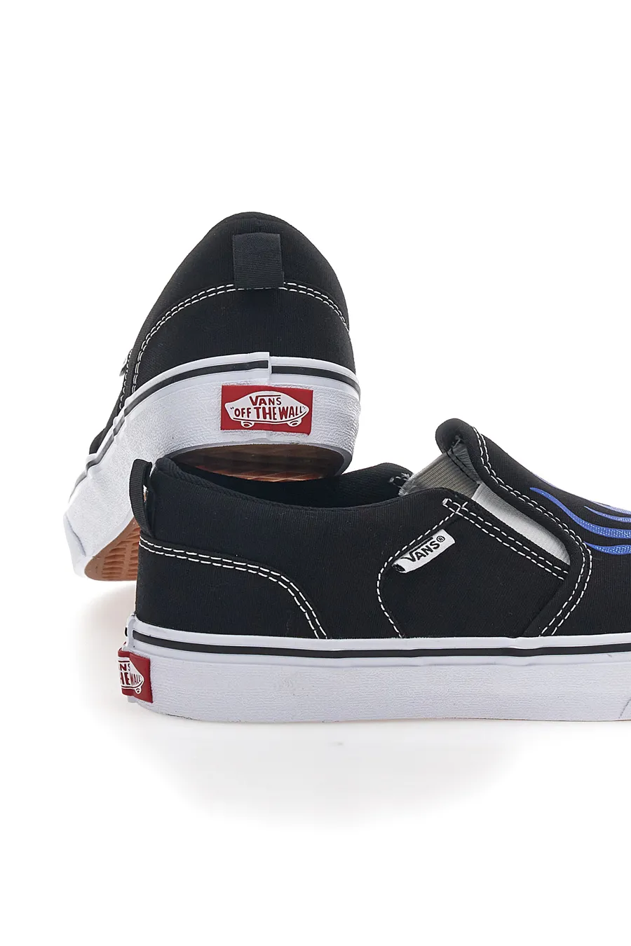 Sneakers Slip-On con Fiamme Vans Asher