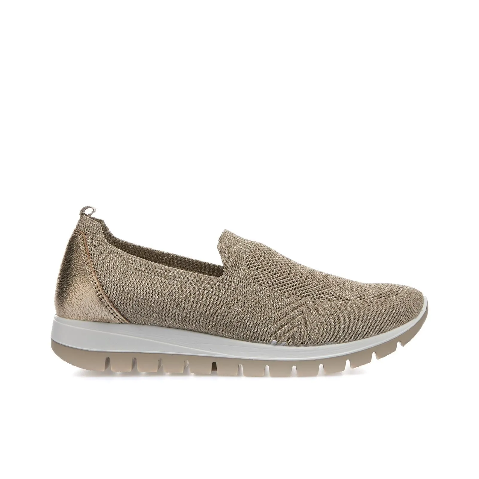 Sneakers slip-on oro con glitter