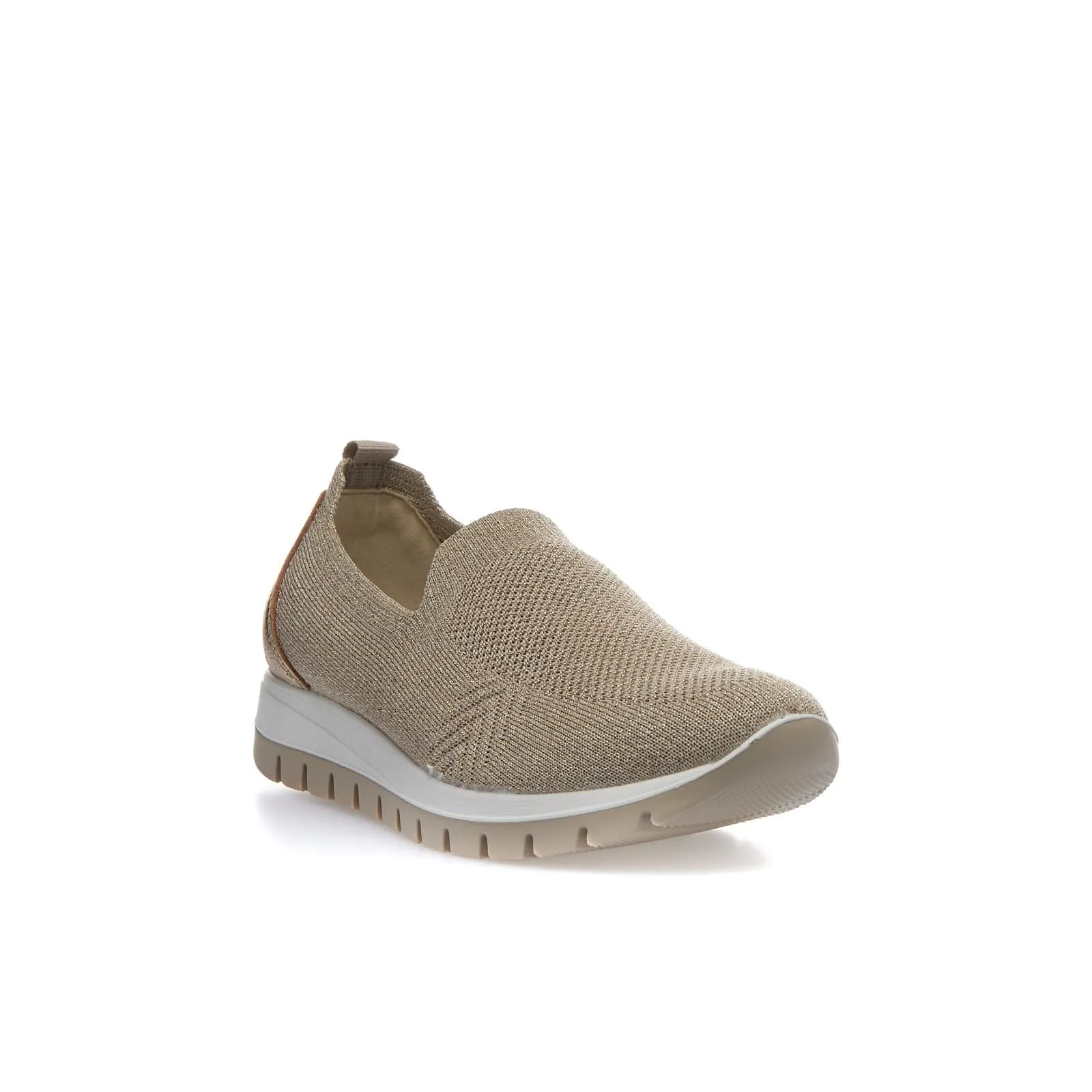 Sneakers slip-on oro con glitter