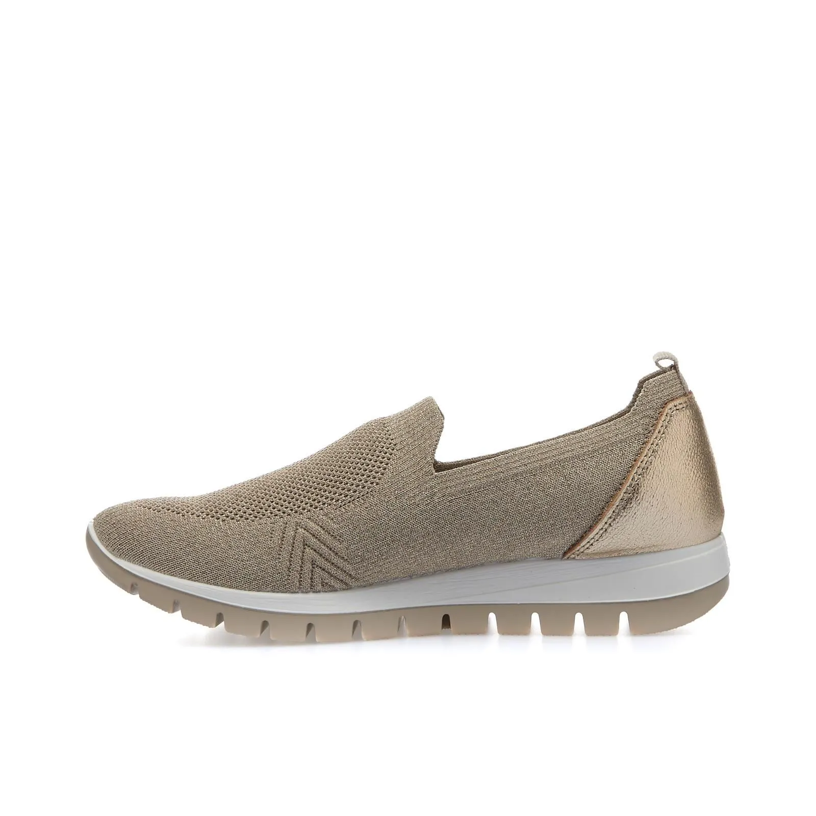 Sneakers slip-on oro con glitter